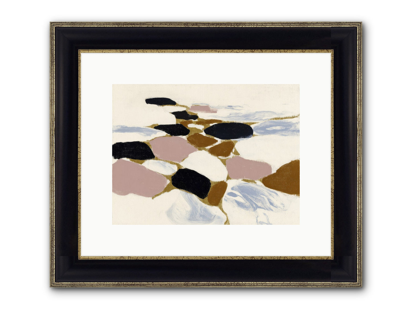 Emberly Framed Print - Black & Gold 12x9