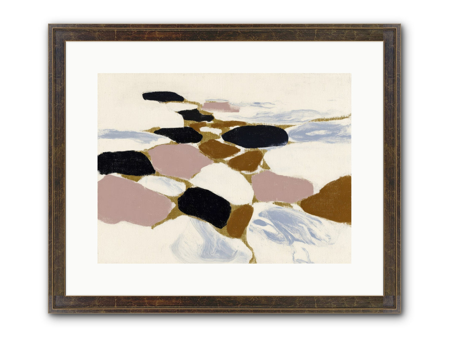 Emberly Framed Print - Slimwoods Black/Gold 16x12