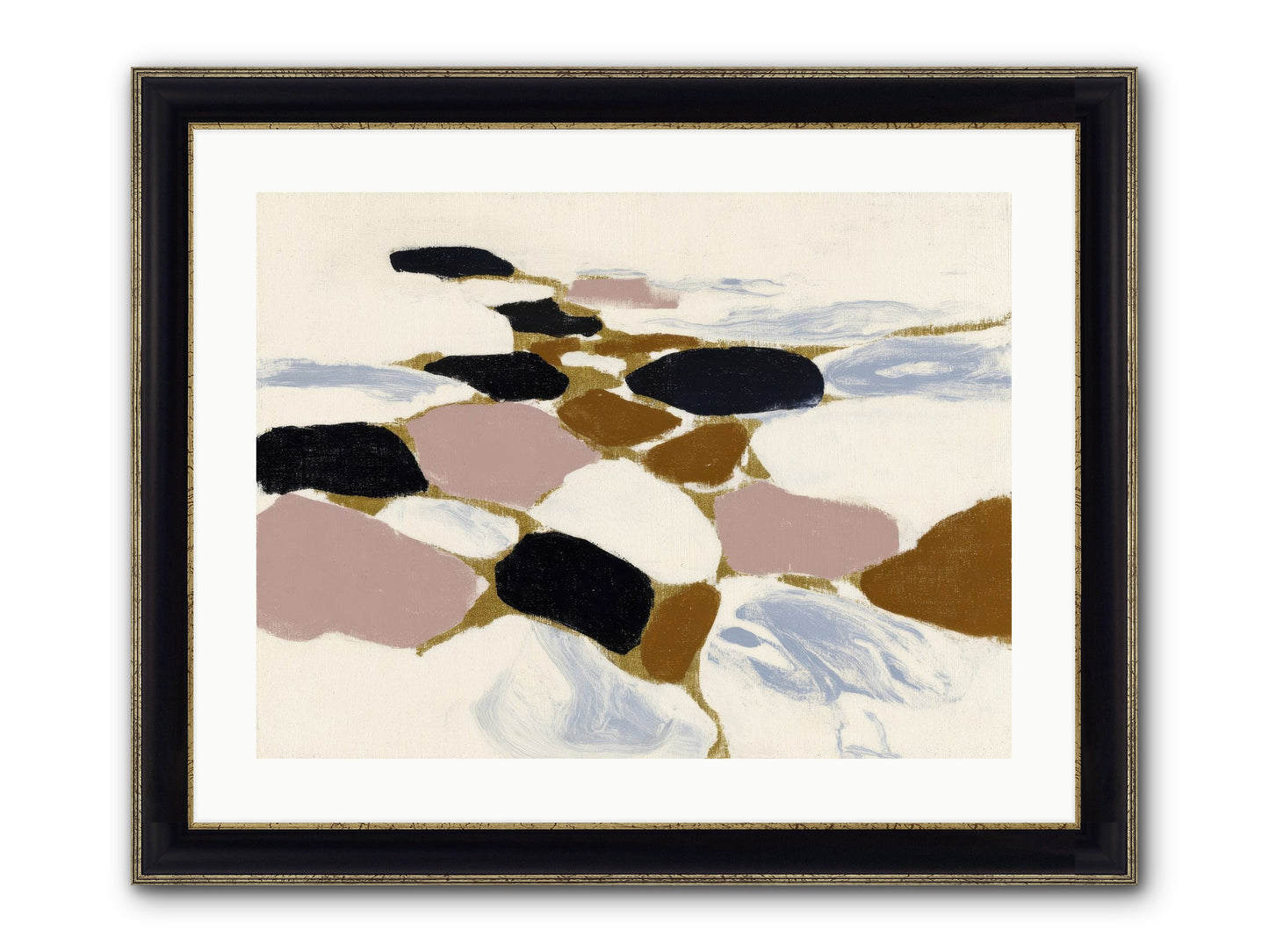 Emberly Framed Print - Black & Gold 24x18