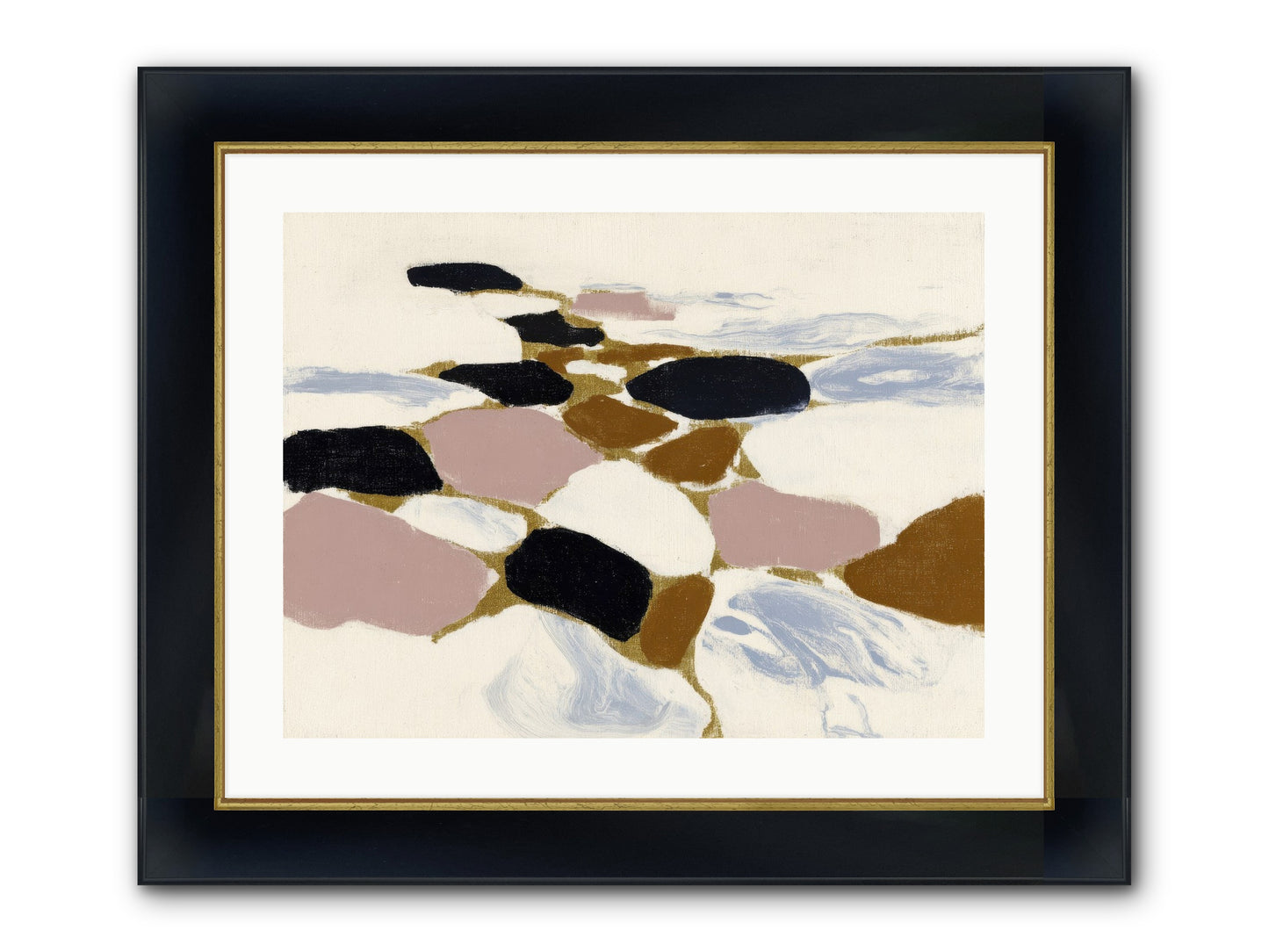 Emberly Framed Print - Wide Black w/Gold 24x18