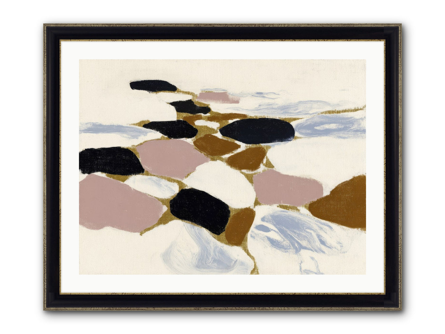 Emberly Framed Print - Black & Gold 32x24