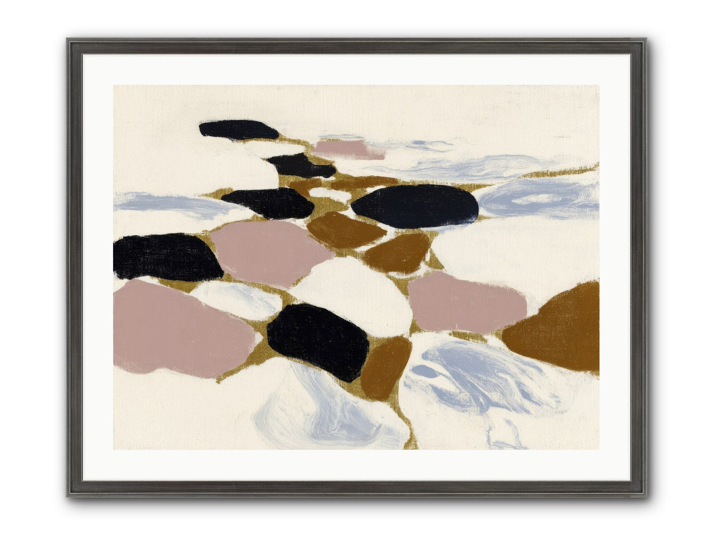 Emberly Framed Print - Slimwoods Black/Silver 32x24