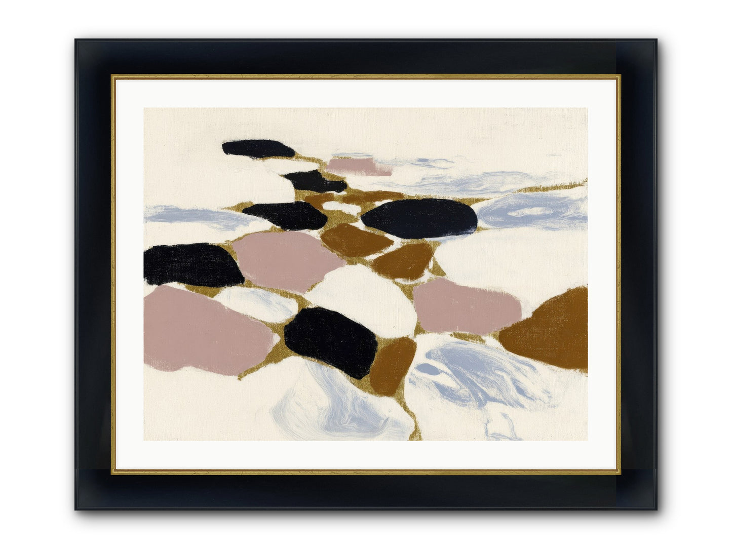 Emberly Framed Print - Wide Black w/Gold 32x24