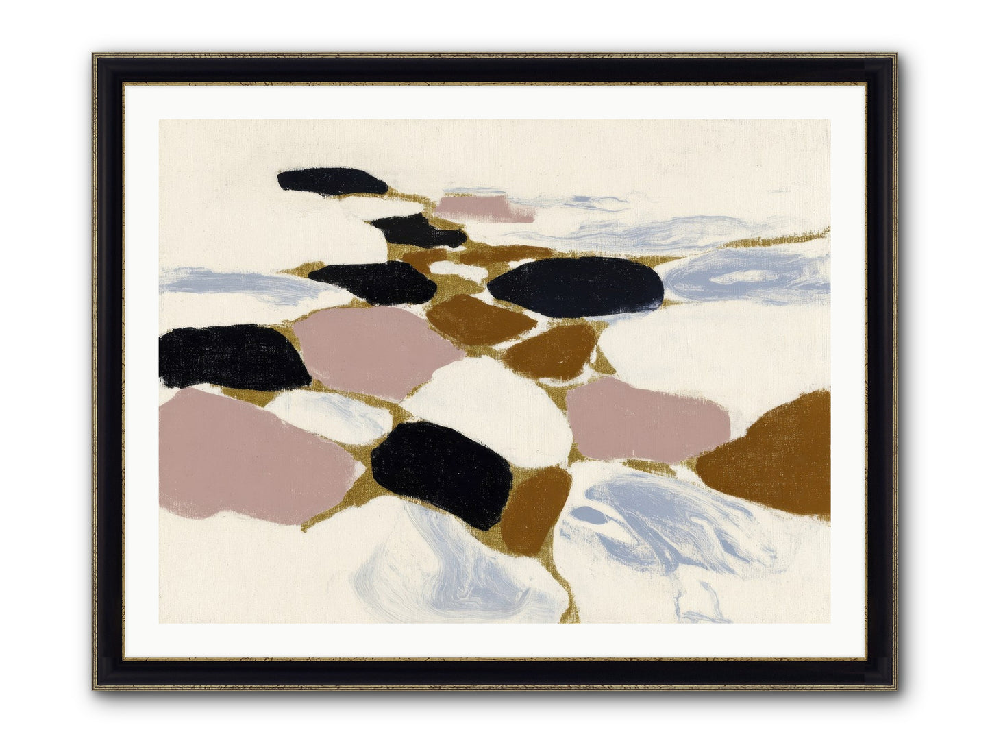 Emberly Framed Print - Black & Gold 40x30