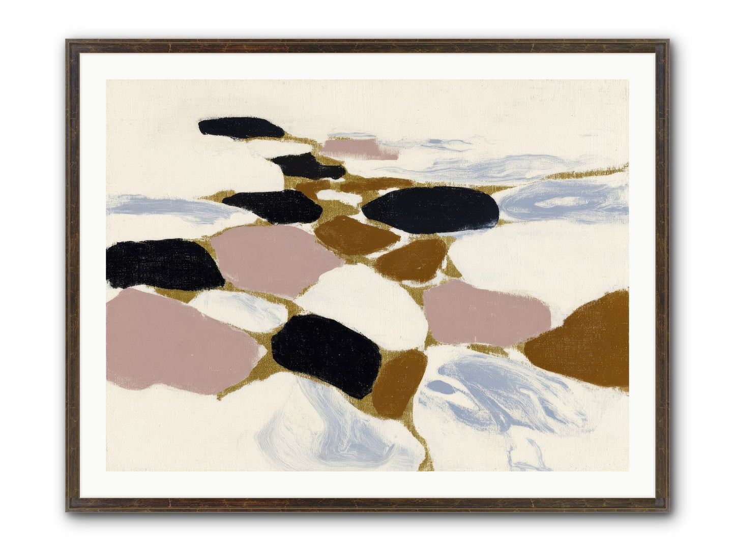 Emberly Framed Print - Slimwoods Black/Gold 40x30