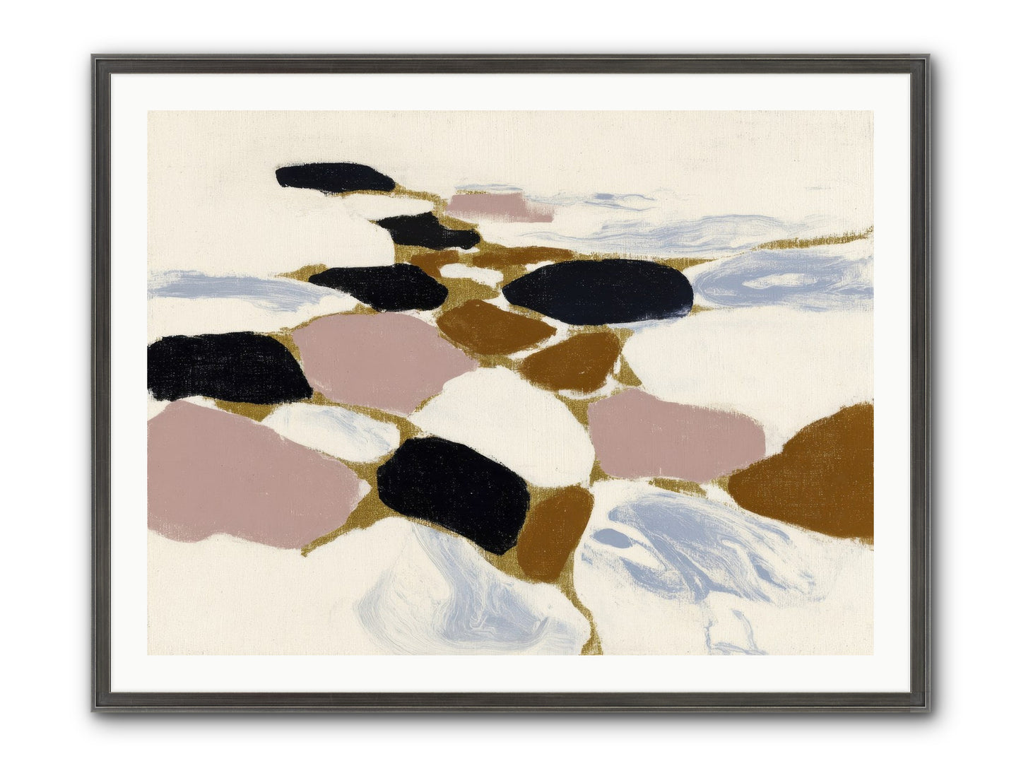 Emberly Framed Print - Slimwoods Black/Silver 40x30
