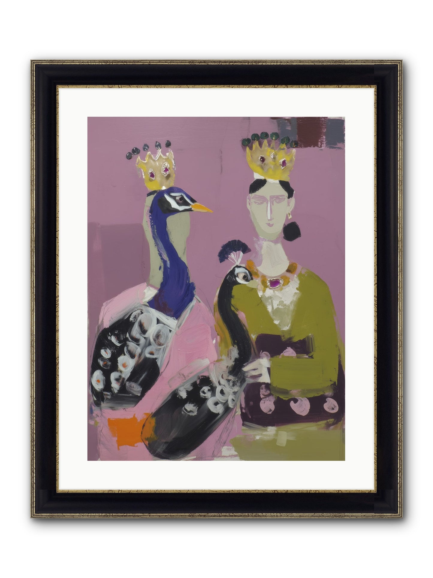 Emerald City Framed Print - Black & Gold 18x24