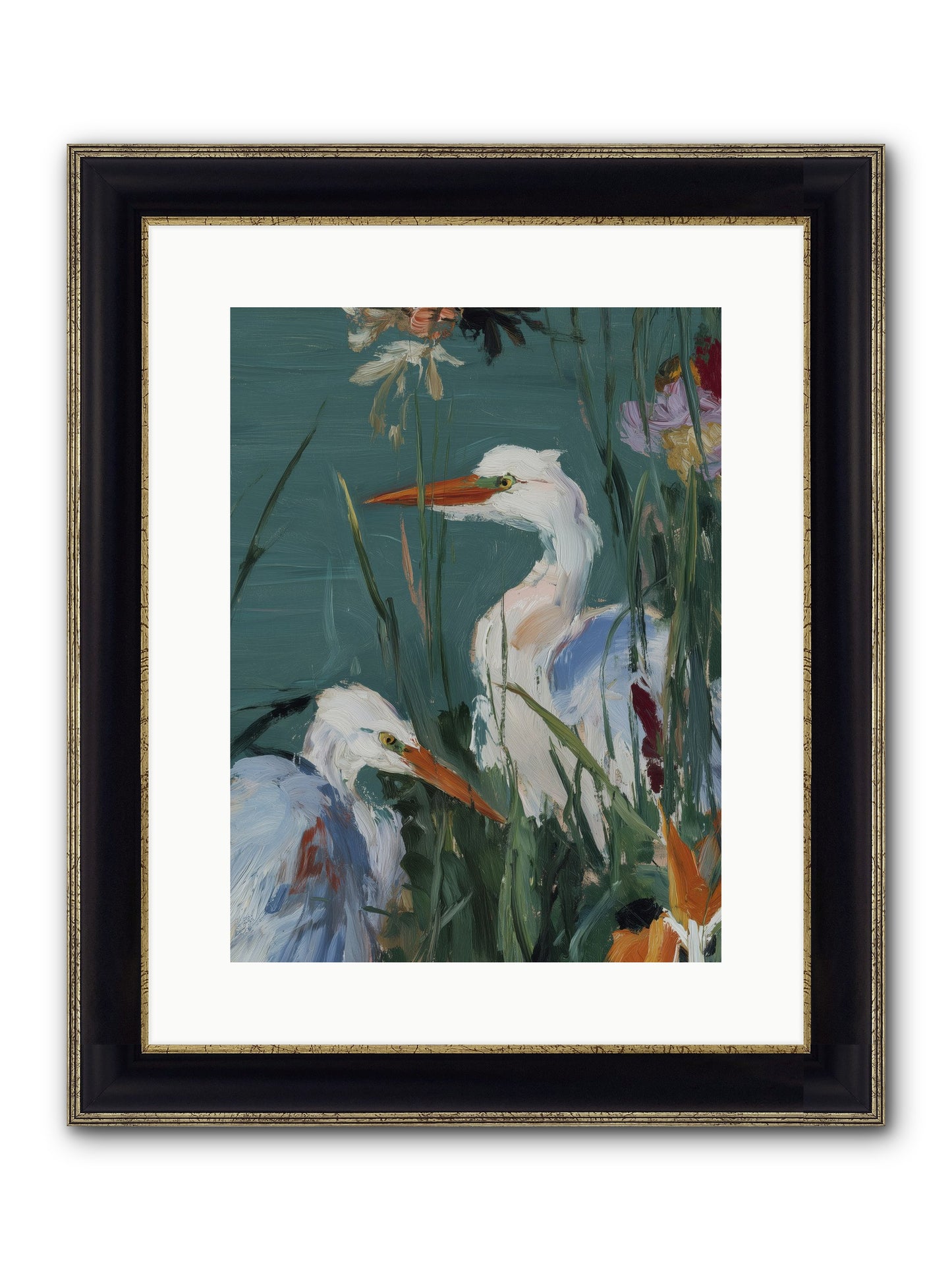 Emerald Cradles Framed Print - Black & Gold 12x16