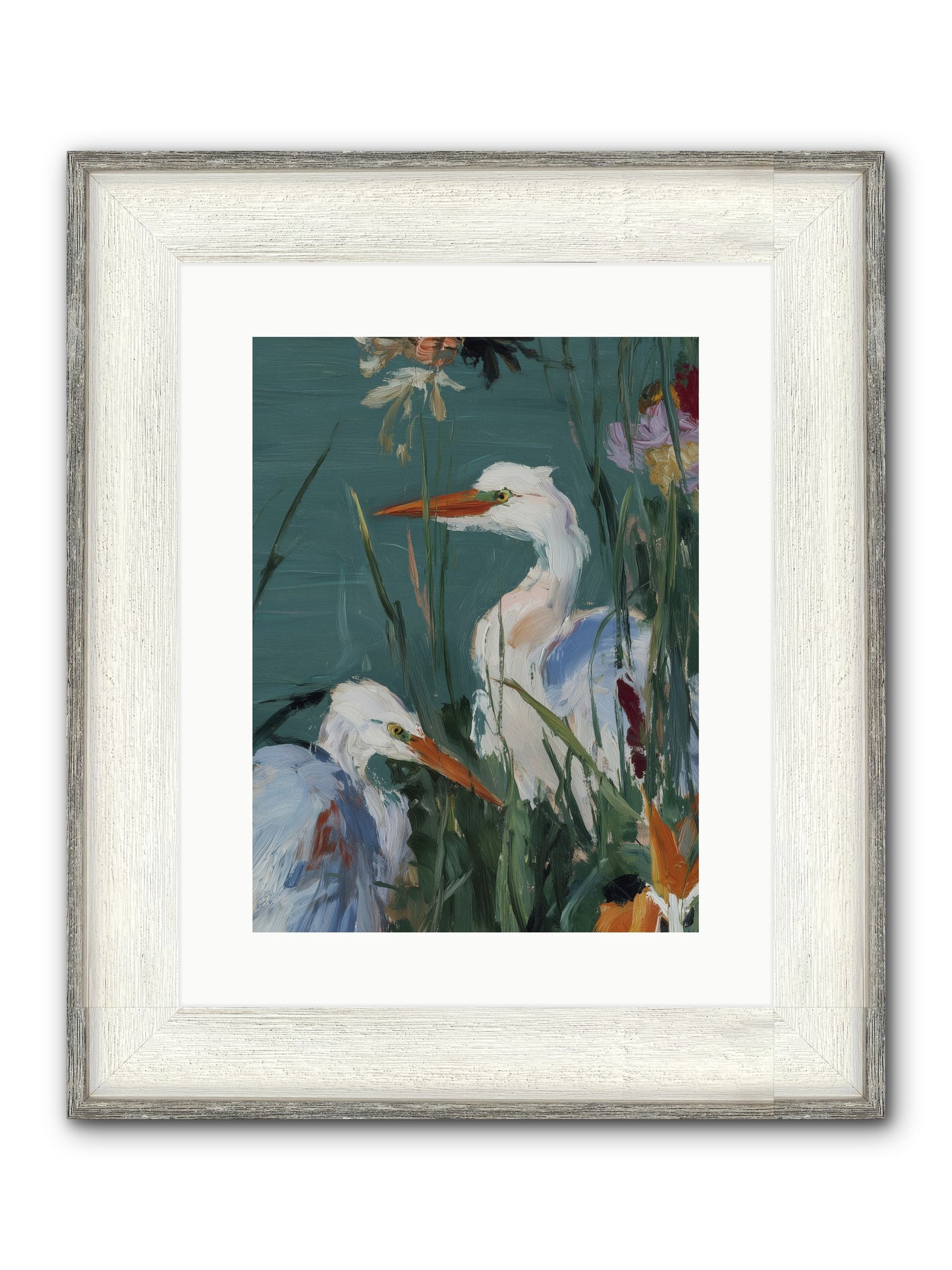 Emerald Cradles Framed Print - Driftwood White 12x16