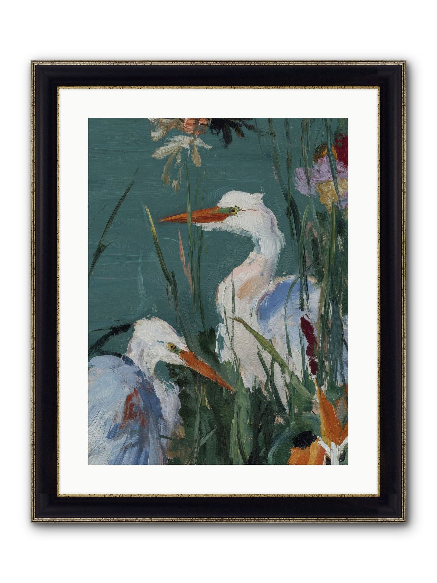 Emerald Cradles Framed Print - Black & Gold 18x24