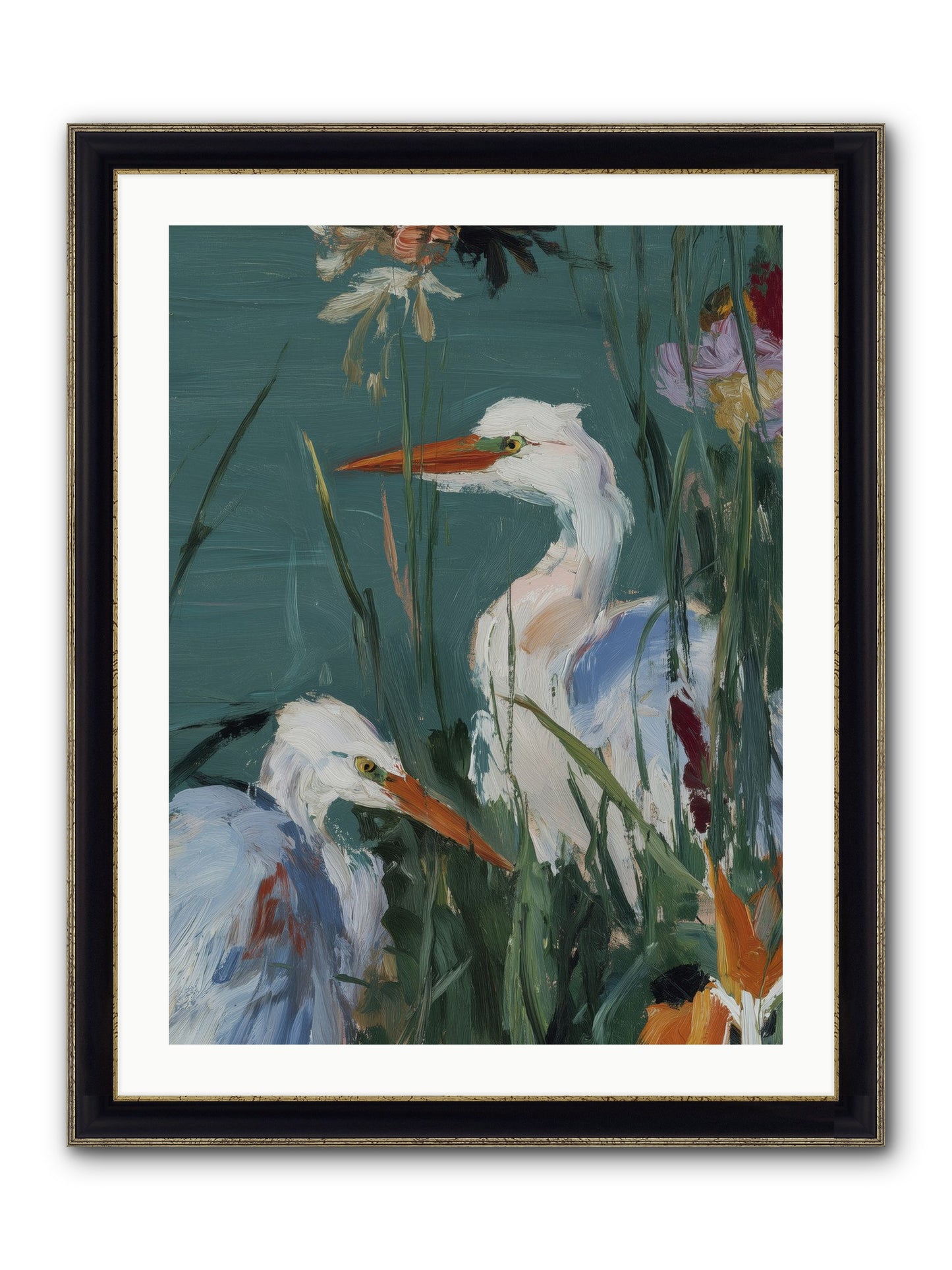 Emerald Cradles Framed Print - Black & Gold 24x32