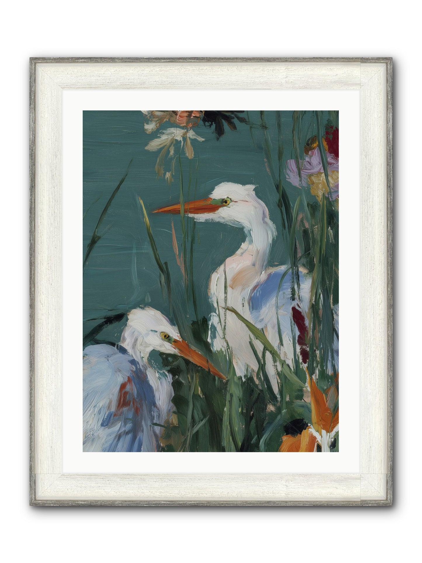 Emerald Cradles Framed Print - Driftwood White 24x32