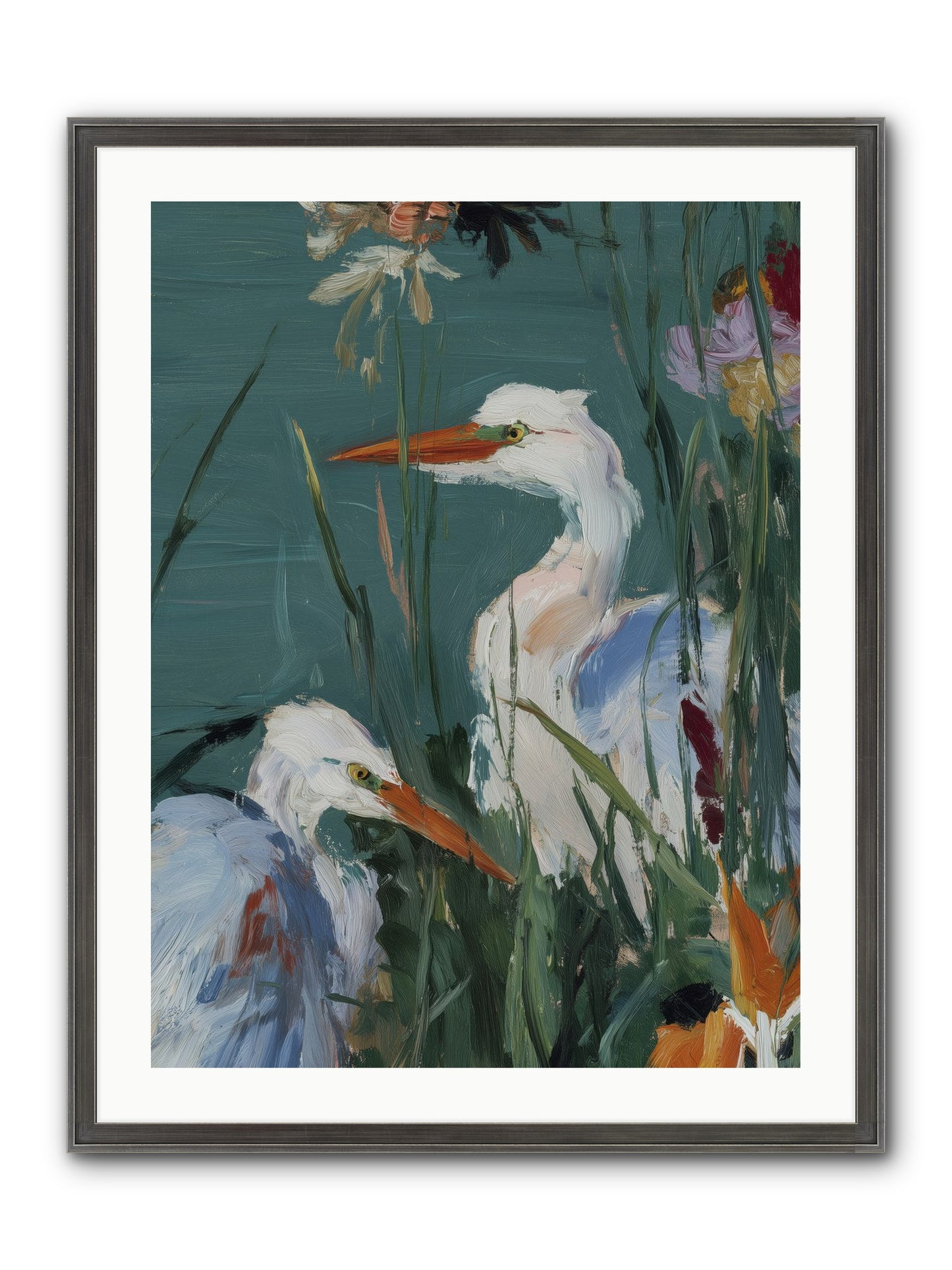 Emerald Cradles Framed Print - Slimwoods Black/Silver 24x32