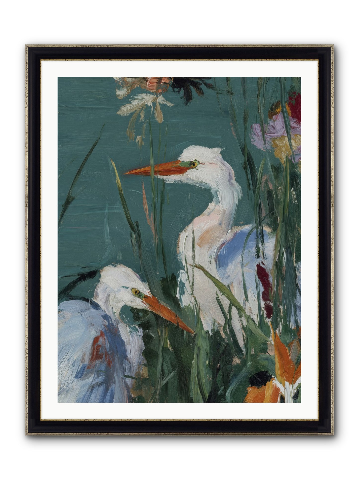 Emerald Cradles Framed Print - Black & Gold 30x40