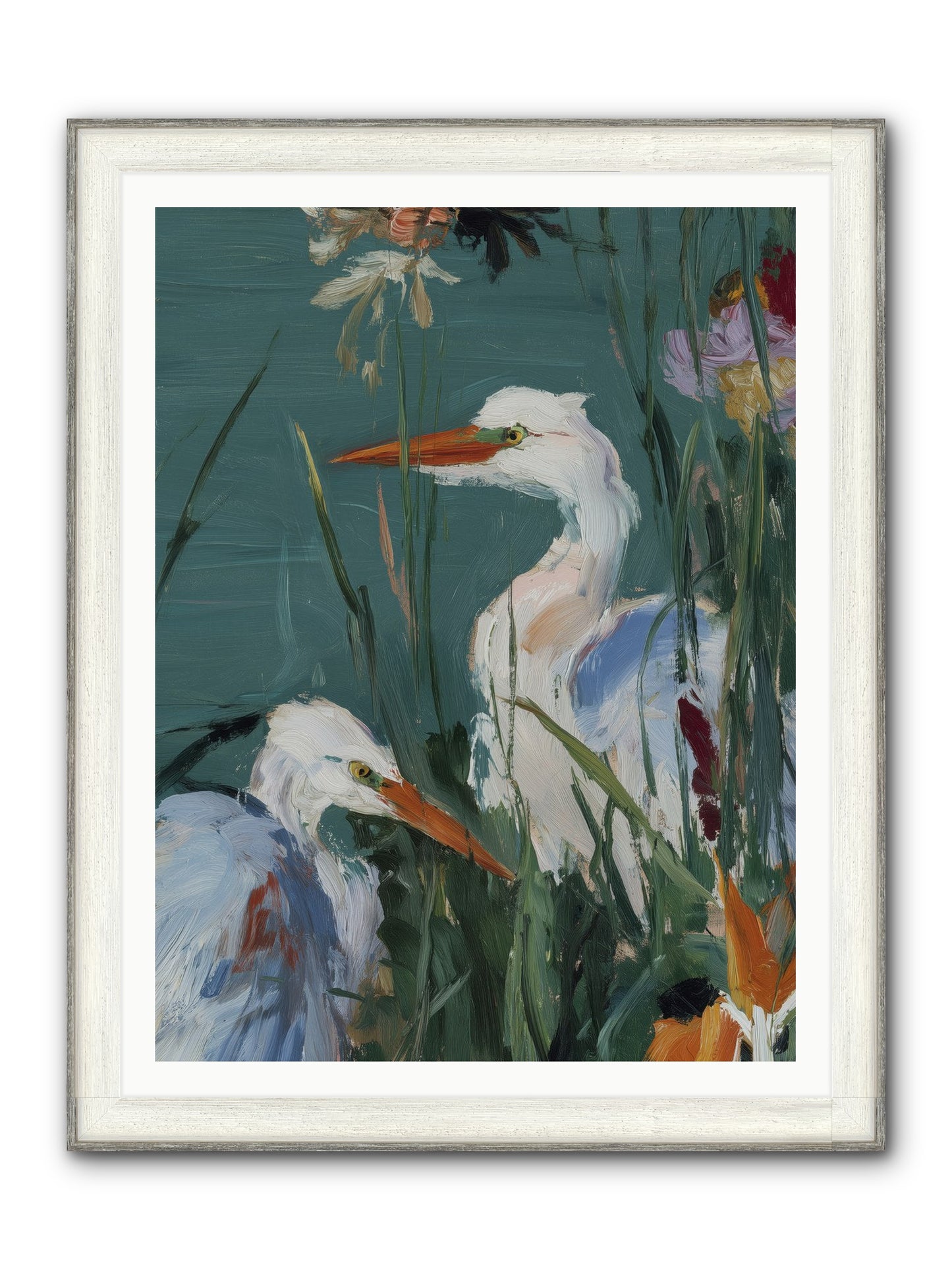 Emerald Cradles Framed Print - Driftwood White 36x48