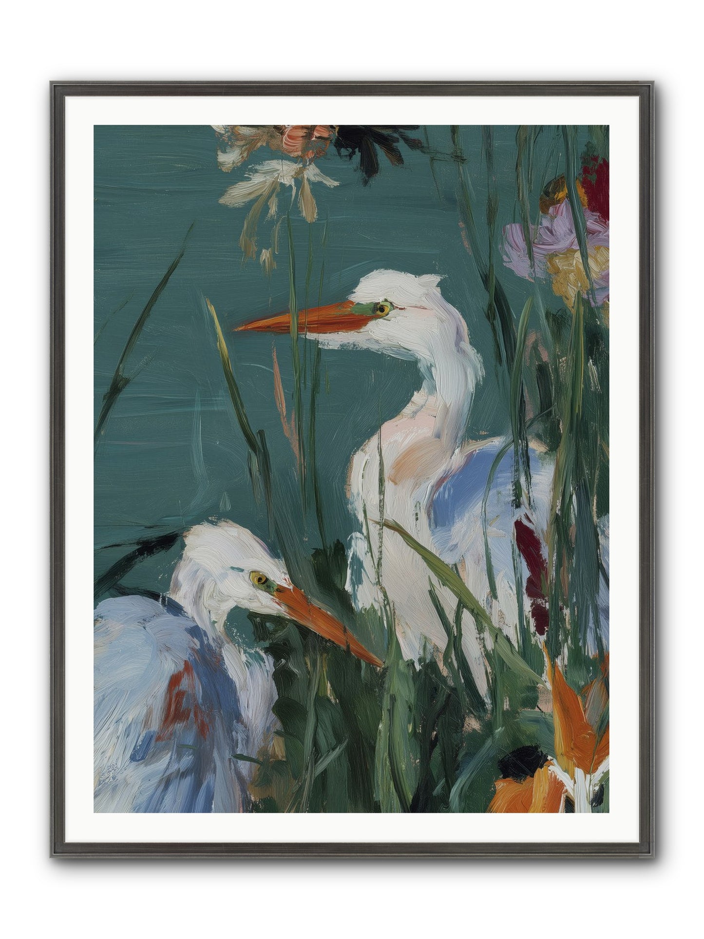 Emerald Cradles Framed Print - Slimwoods Black/Silver 36x48