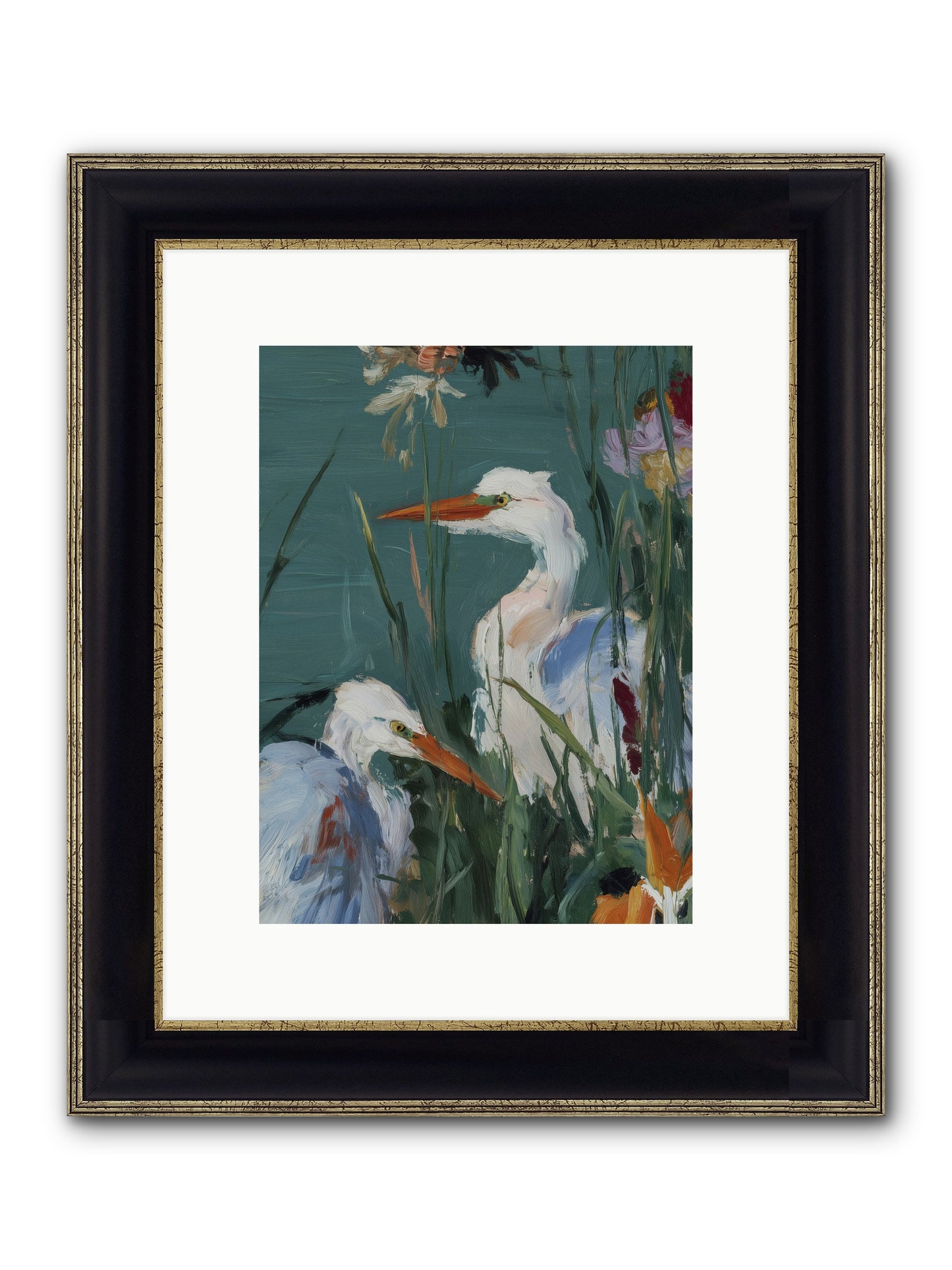 Emerald Cradles Framed Print - Black & Gold 9x12
