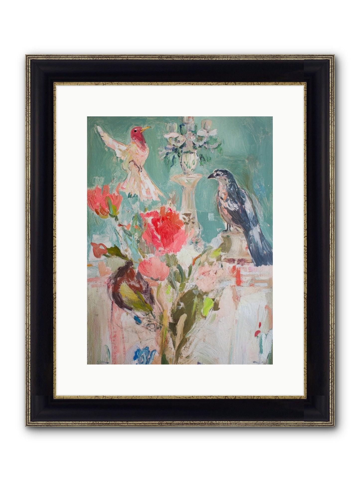 Emerald Dawn Framed Print - Black & Gold 12x16