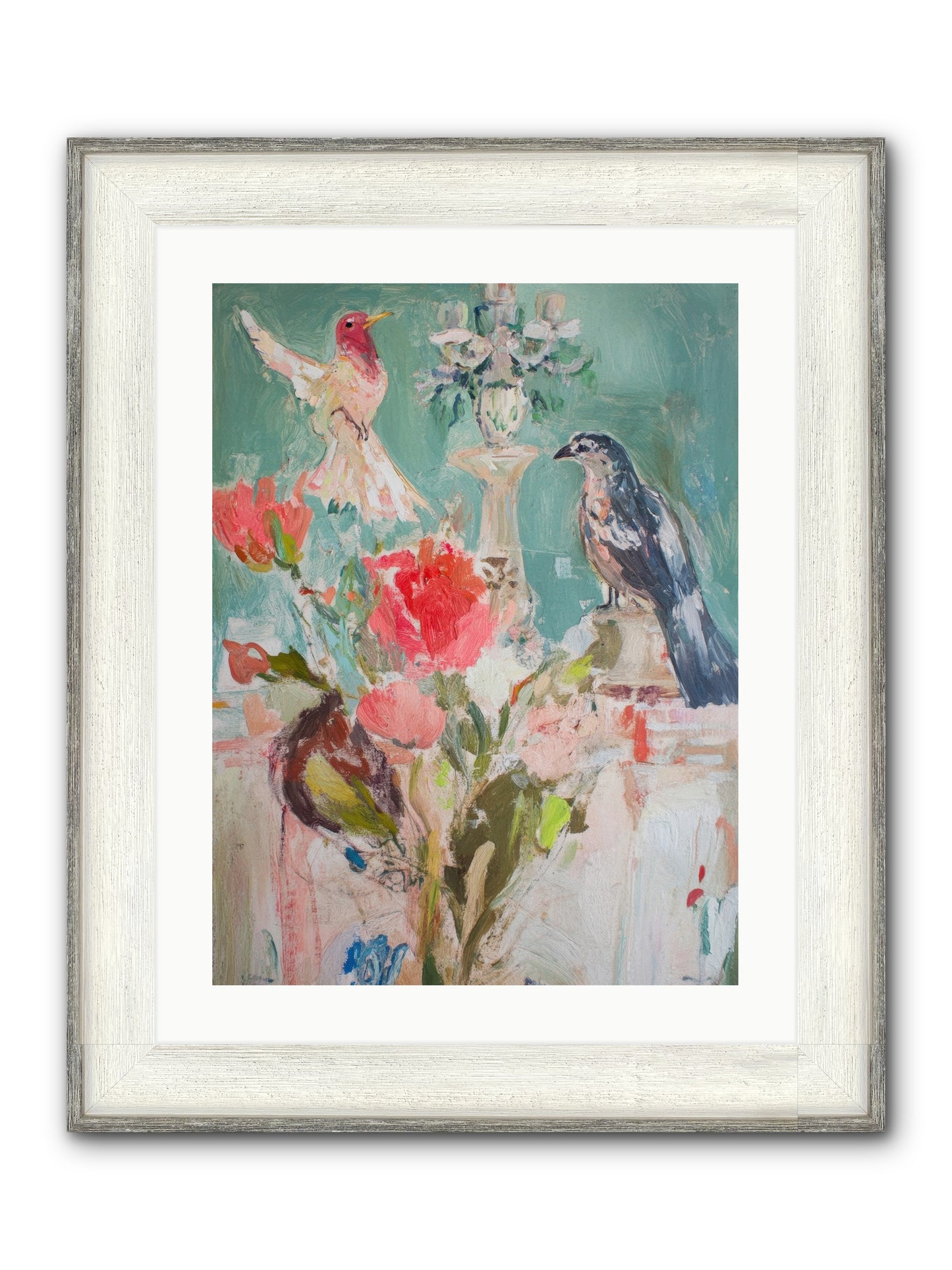 Emerald Dawn Framed Print - Driftwood White 18x24