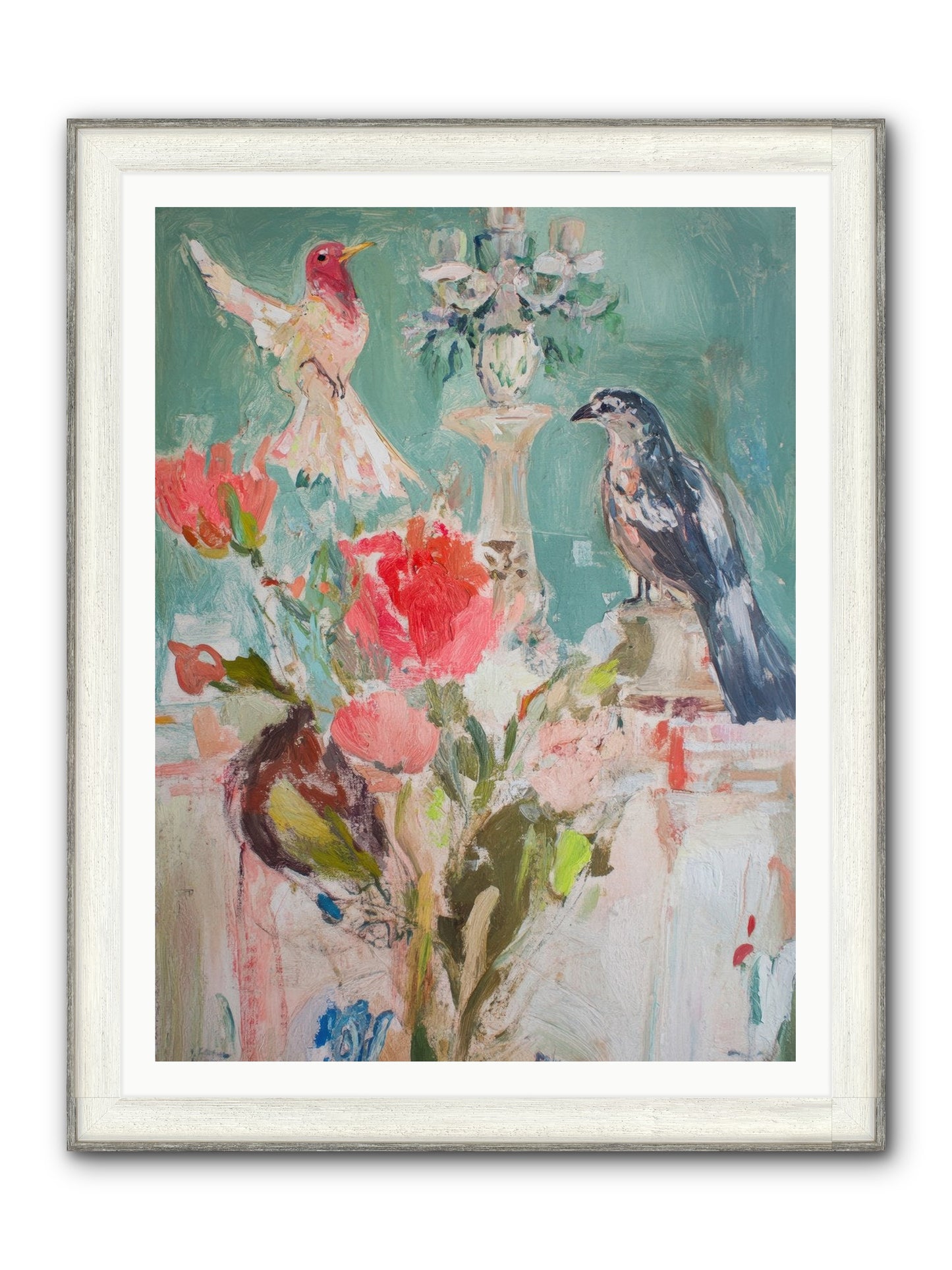 Emerald Dawn Framed Print - Driftwood White 36x48