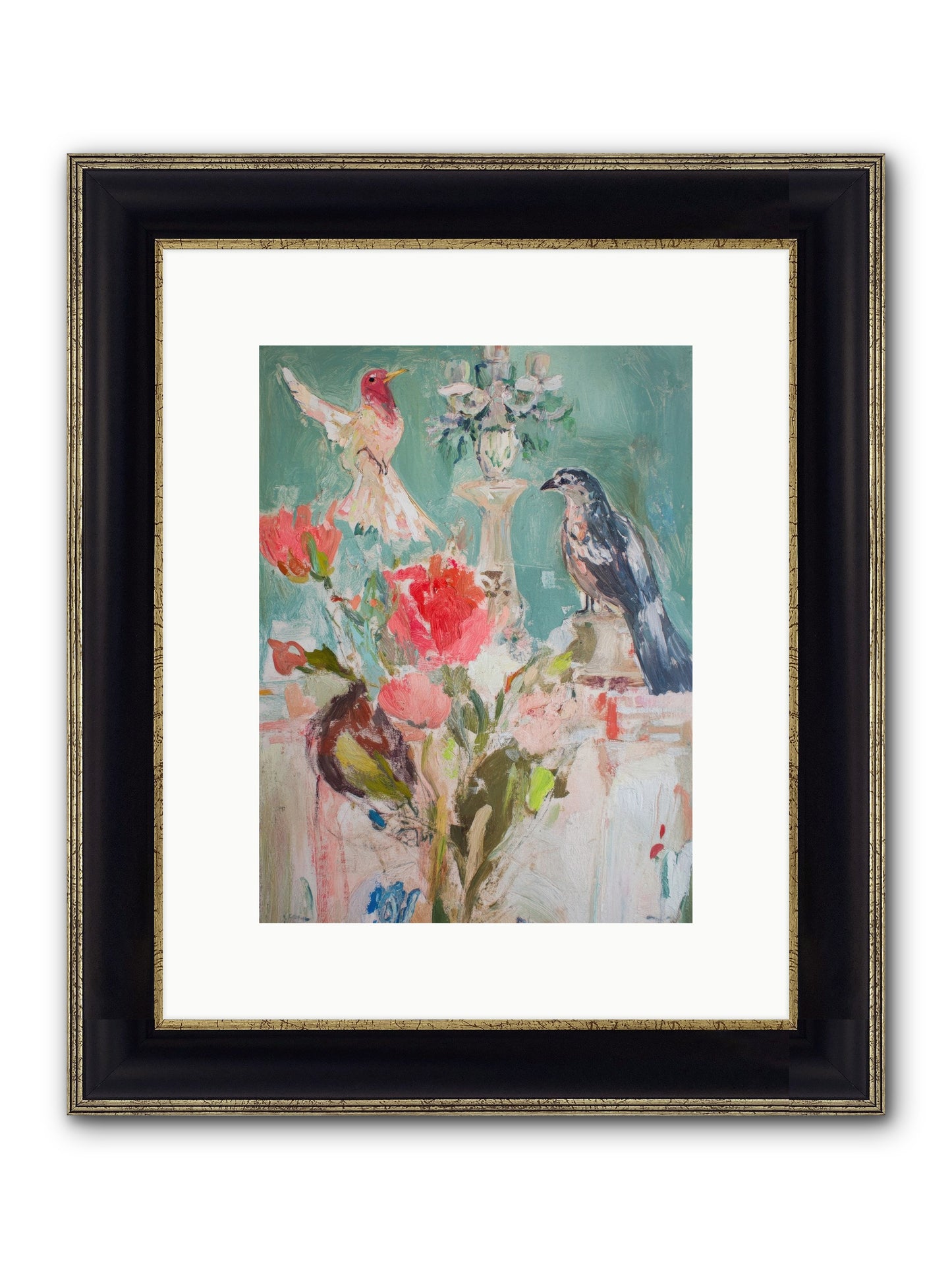 Emerald Dawn Framed Print - Black & Gold 9x12