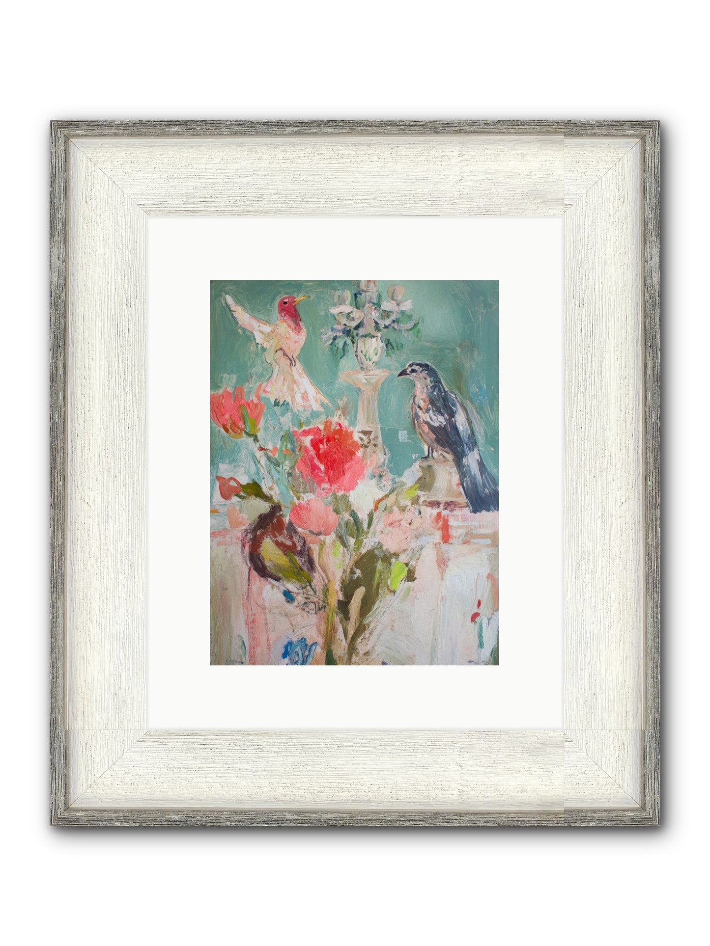 Emerald Dawn Framed Print - Driftwood White 9x12