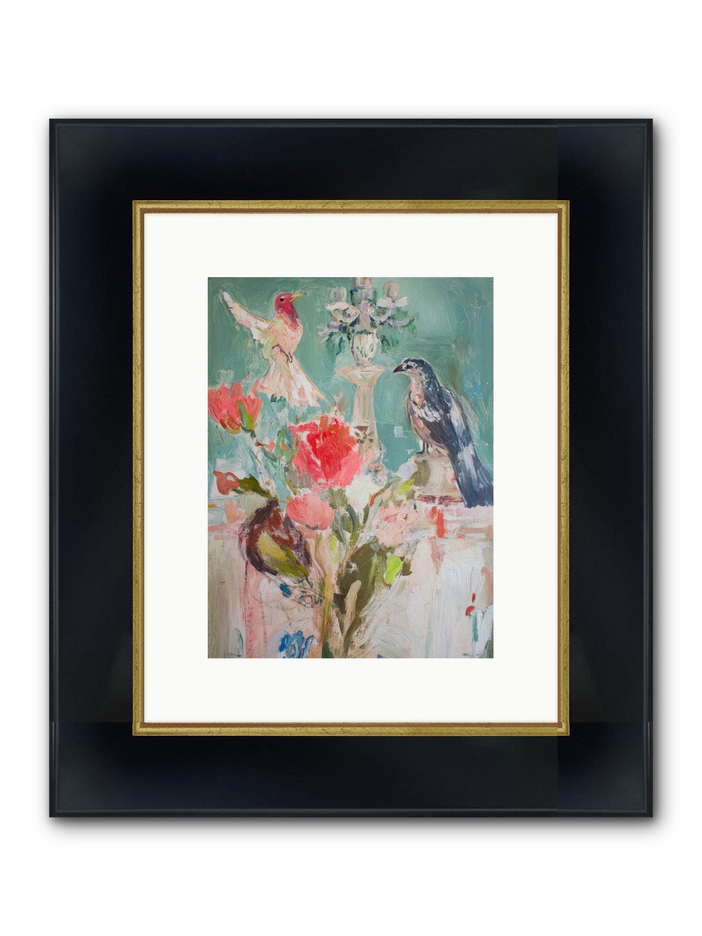 Emerald Dawn Framed Print - Wide Black w/Gold 9x12