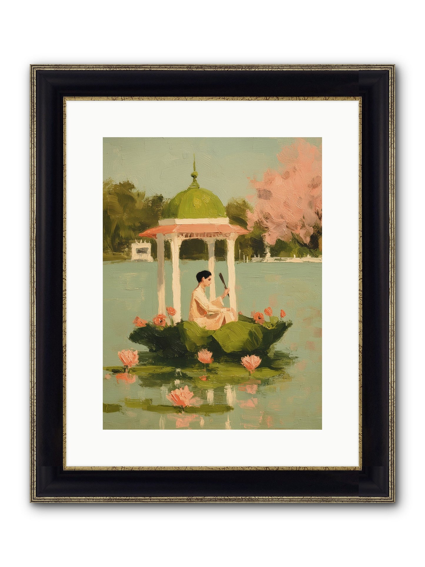 Emerald Exile Framed Print - Black & Gold 12x16