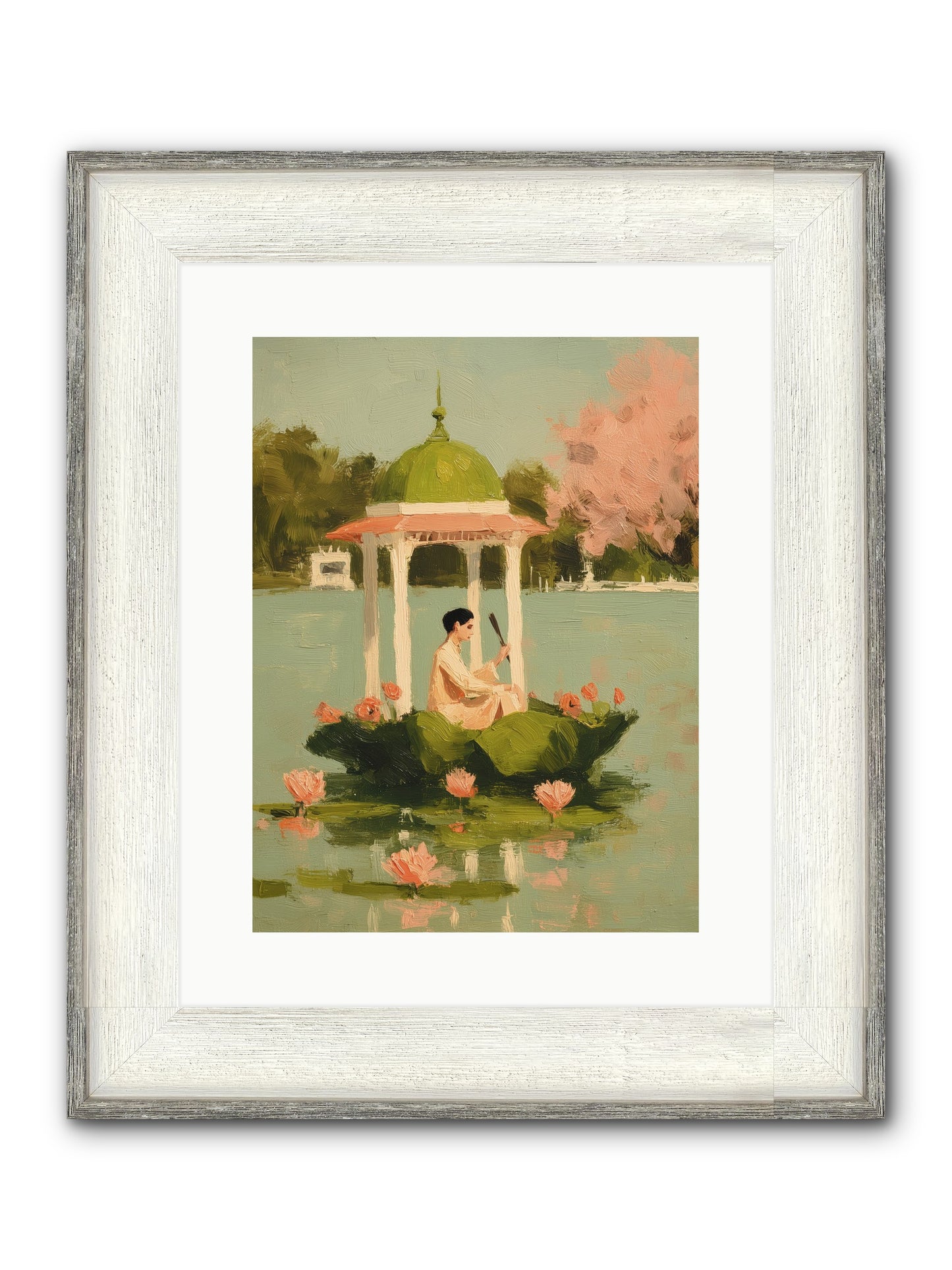 Emerald Exile Framed Print - Driftwood White 12x16