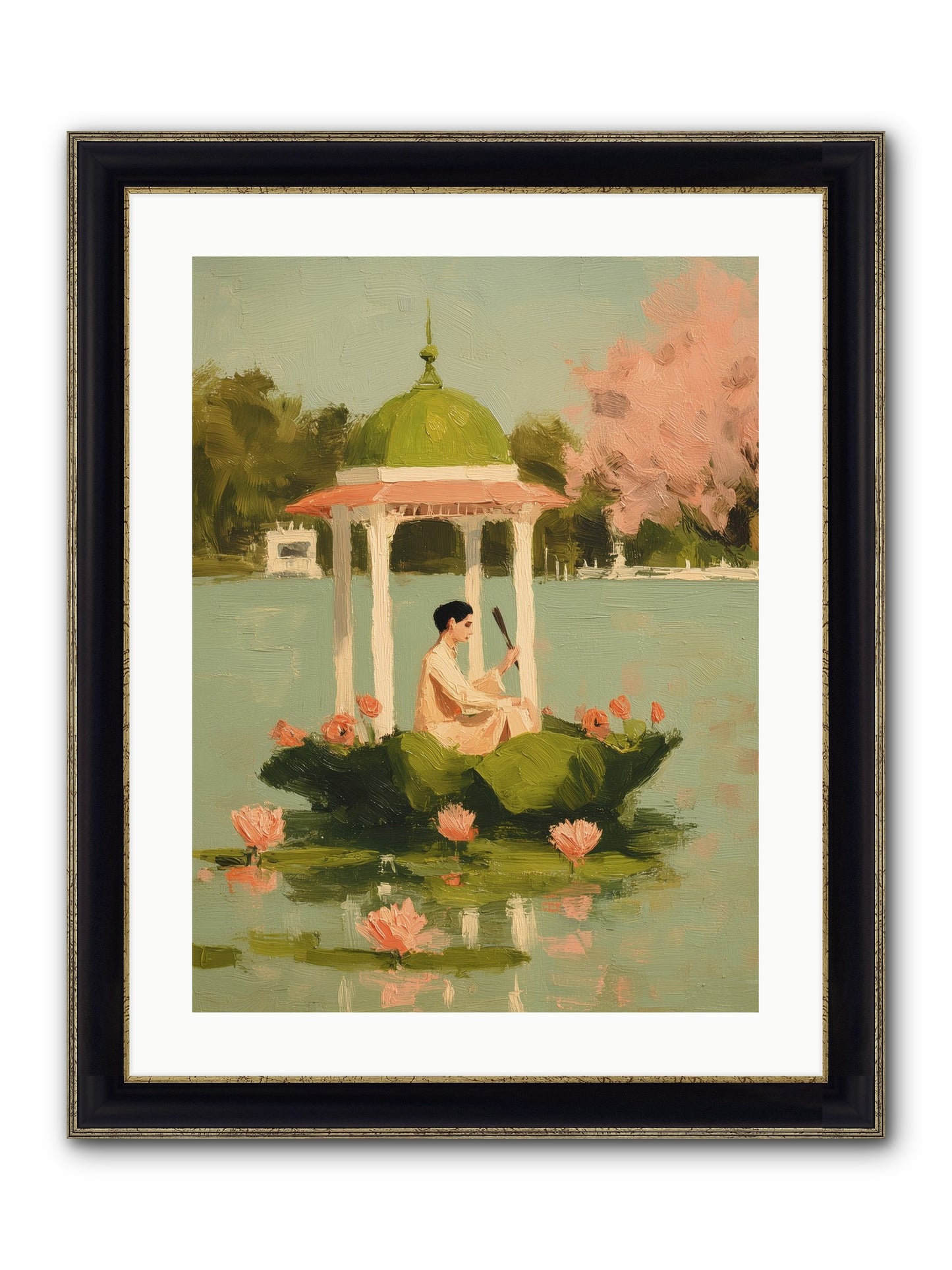 Emerald Exile Framed Print - Black & Gold 18x24