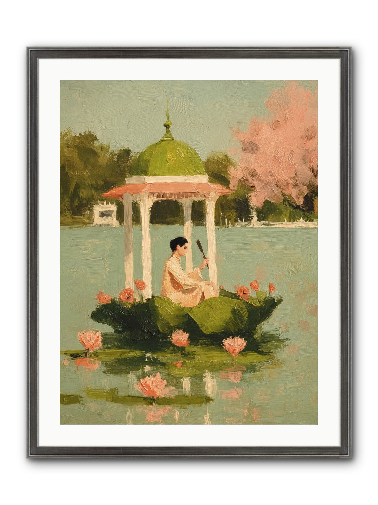 Emerald Exile Framed Print - Slimwoods Black/Silver 24x32