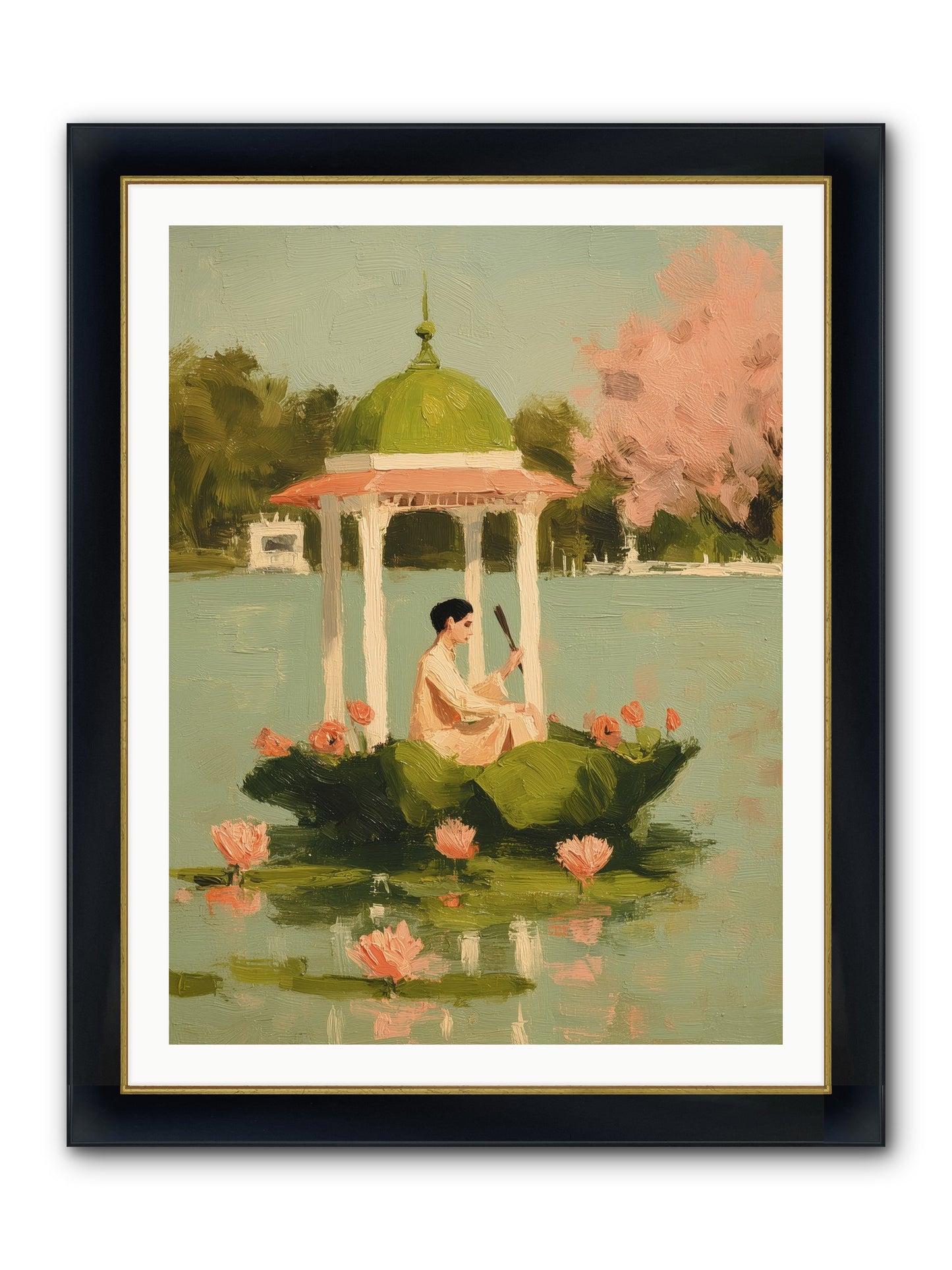 Emerald Exile Framed Print - Wide Black w/Gold 30x40