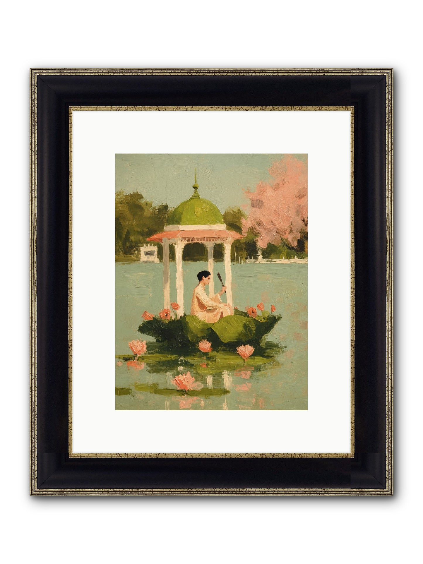 Emerald Exile Framed Print - Black & Gold 9x12