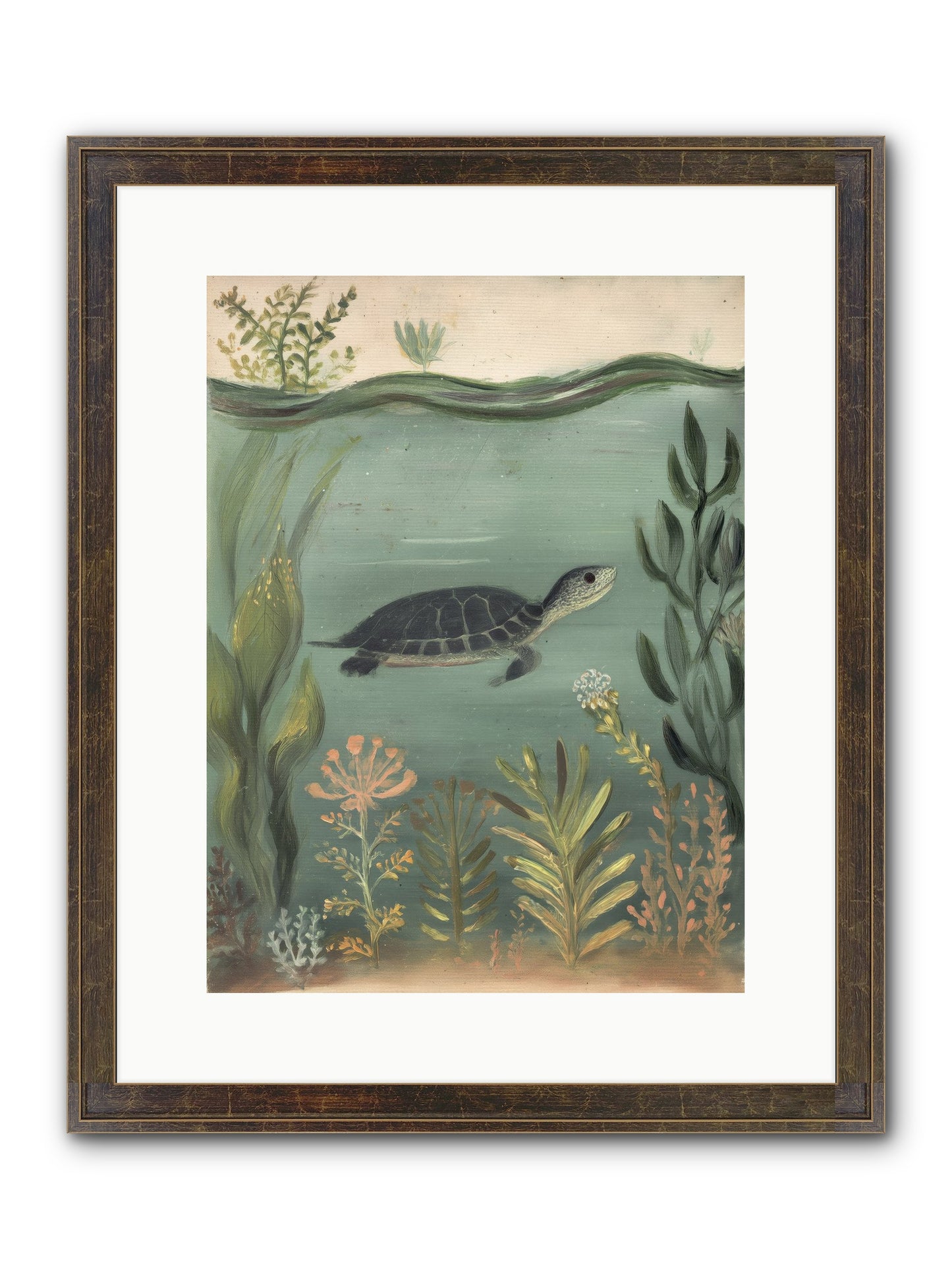 Emerald Sanctuary Framed Print - Slimwoods Black/Gold 12x16