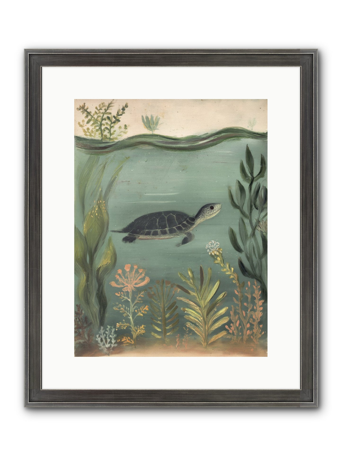 Emerald Sanctuary Framed Print - Slimwoods Black/Silver 12x16