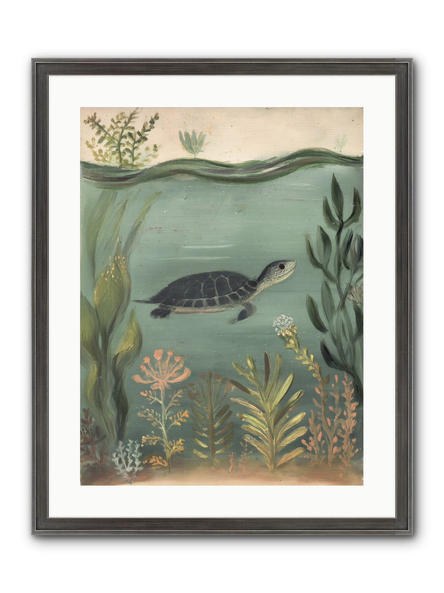 Emerald Sanctuary Framed Print - Slimwoods Black/Silver 18x24