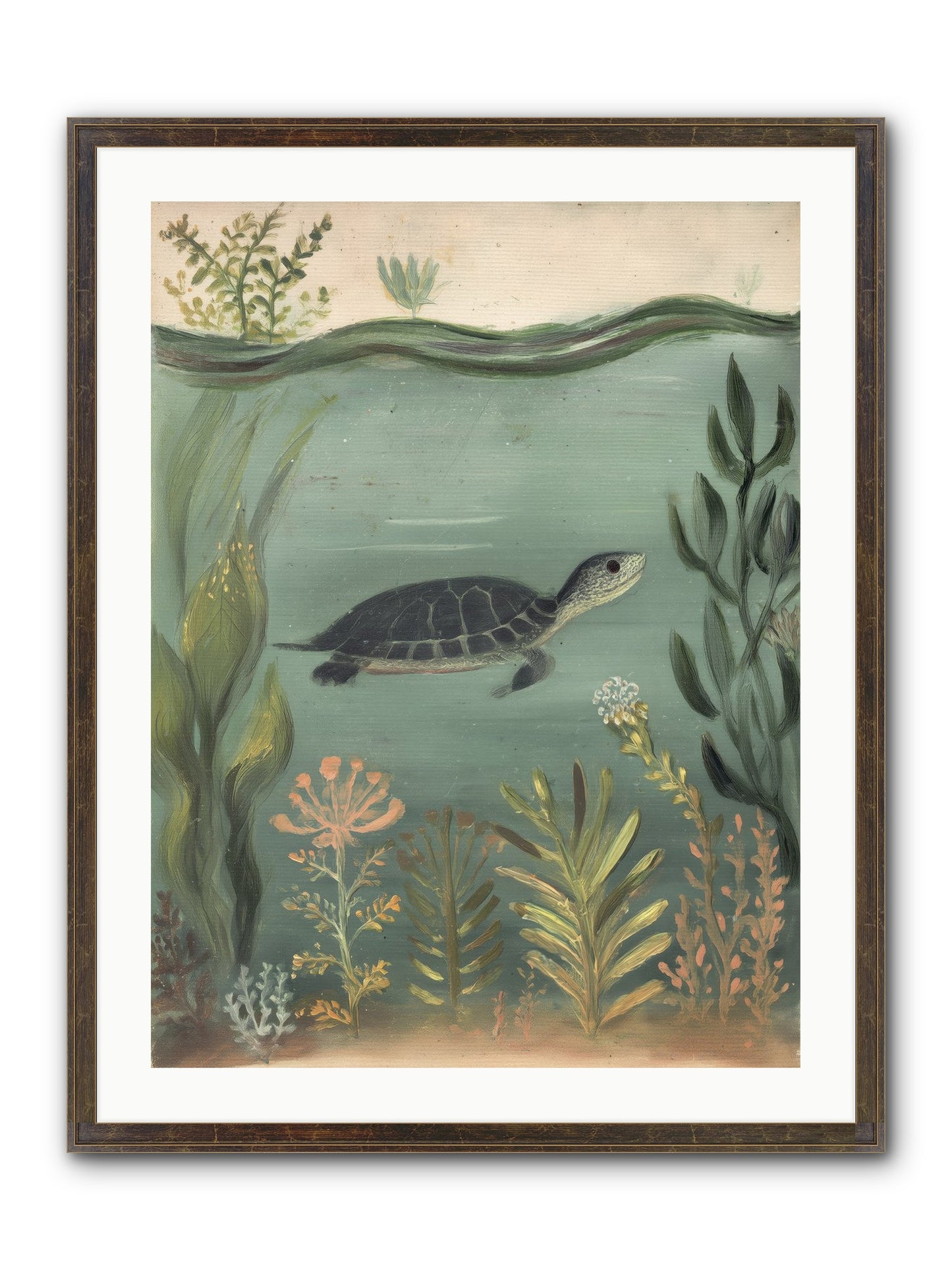 Emerald Sanctuary Framed Print - Slimwoods Black/Gold 24x32