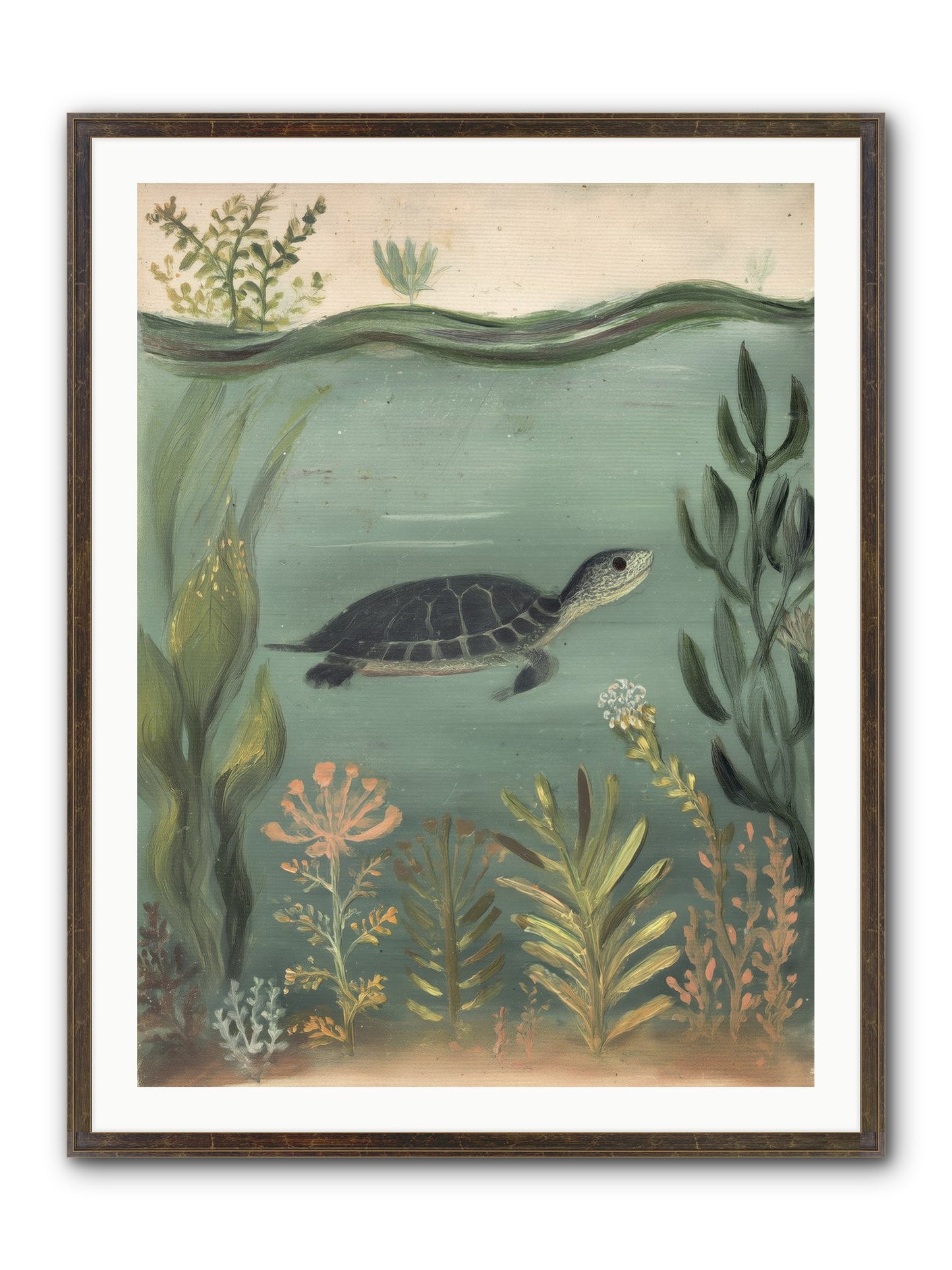 Emerald Sanctuary Framed Print - Slimwoods Black/Gold 30x40