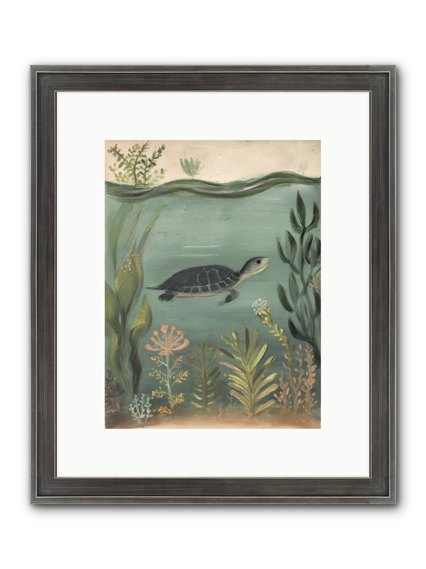 Emerald Sanctuary Framed Print - Slimwoods Black/Silver 9x12