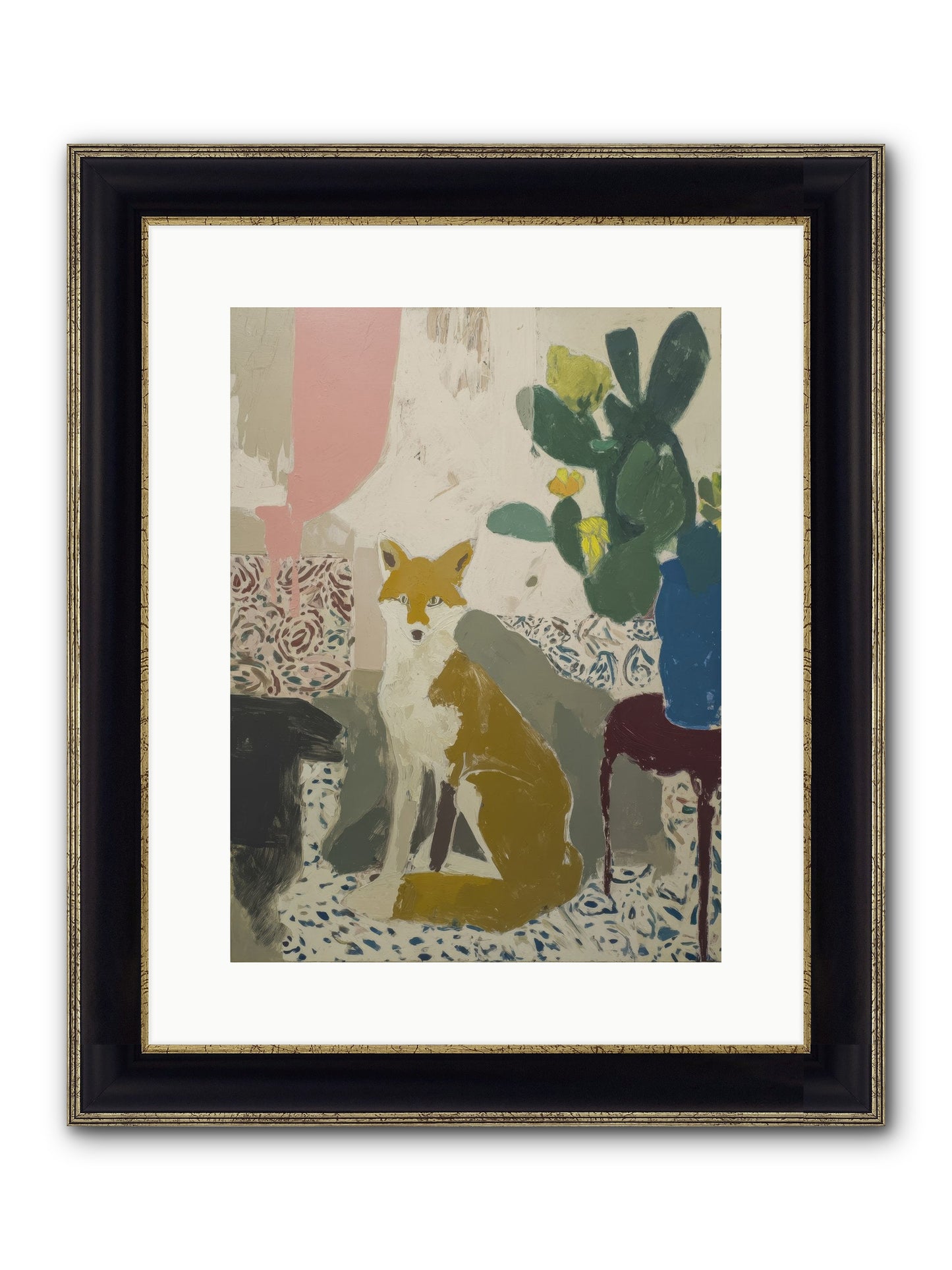 Emperor Framed Print - Black & Gold 12x16