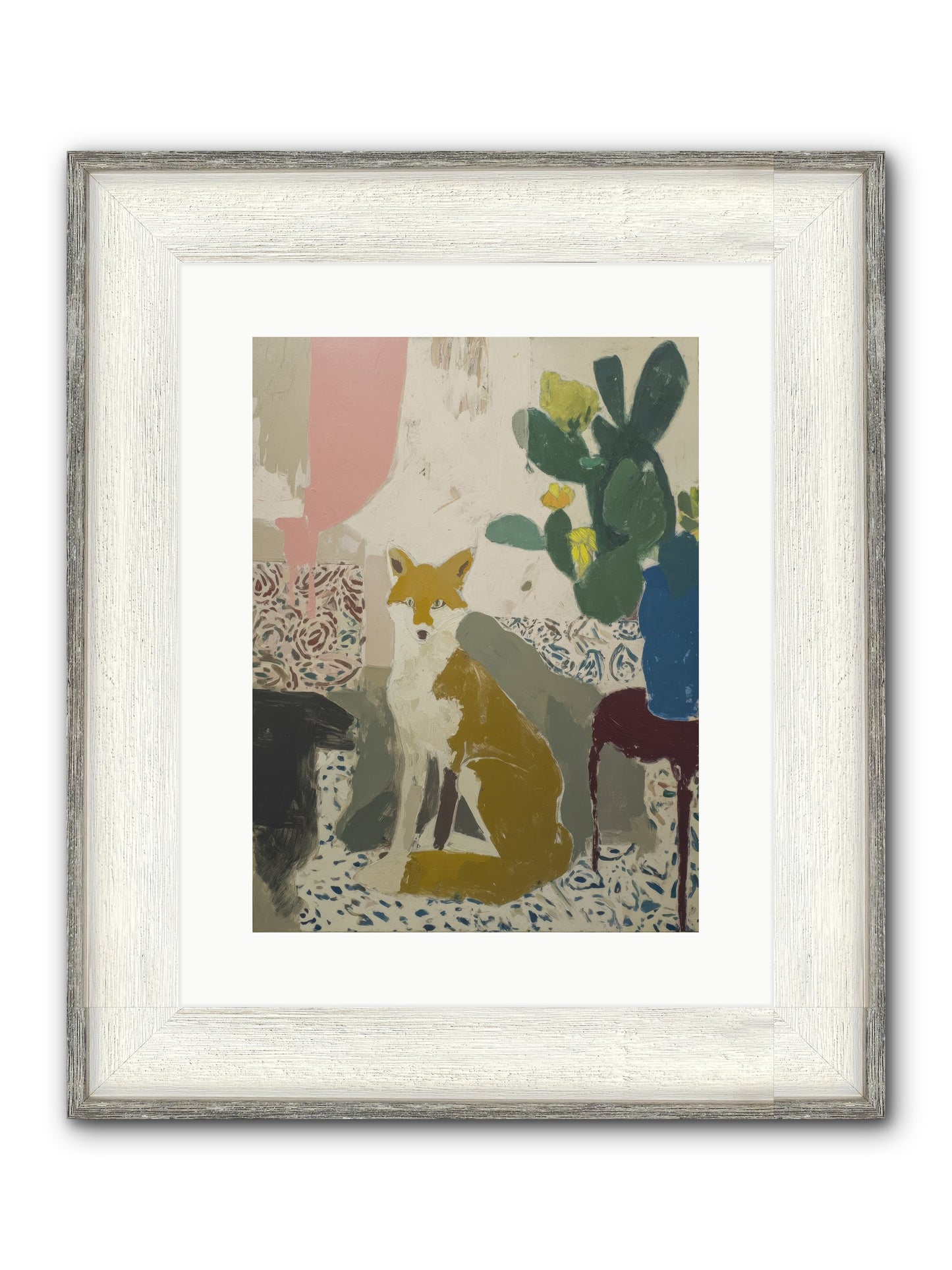 Emperor Framed Print - Driftwood White 12x16