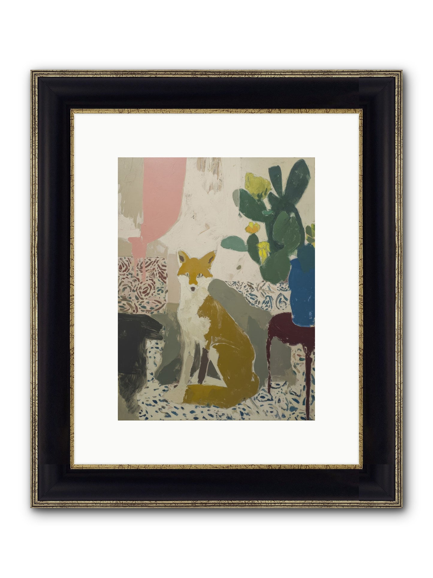Emperor Framed Print - Black & Gold 9x12