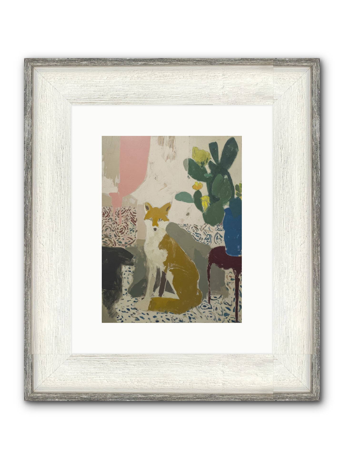 Emperor Framed Print - Driftwood White 9x12