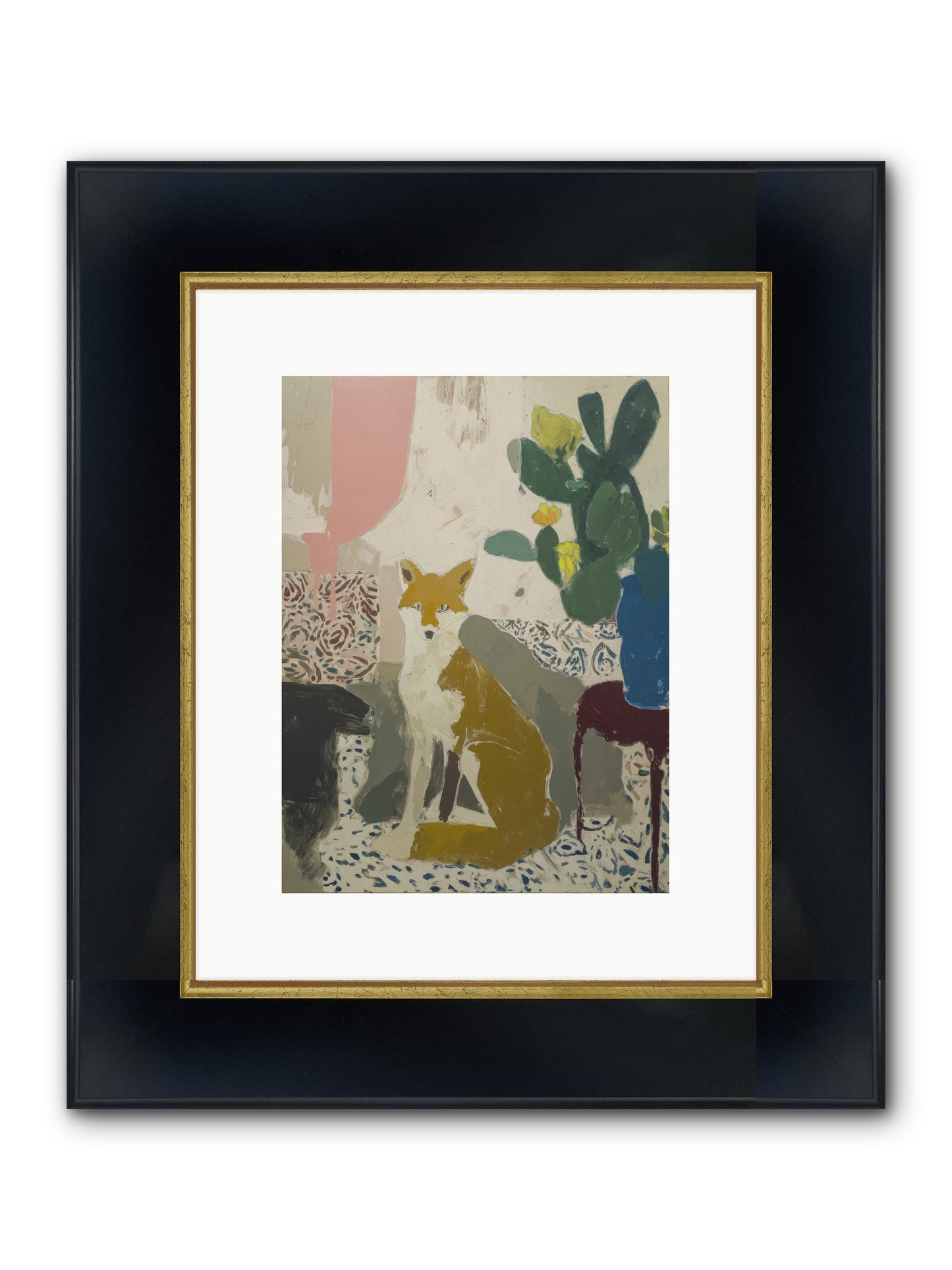 Emperor Framed Print - Wide Black w/Gold 9x12