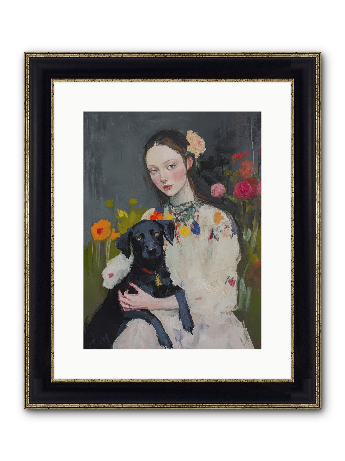 Emperor Of Love Framed Print - Black & Gold 12x16