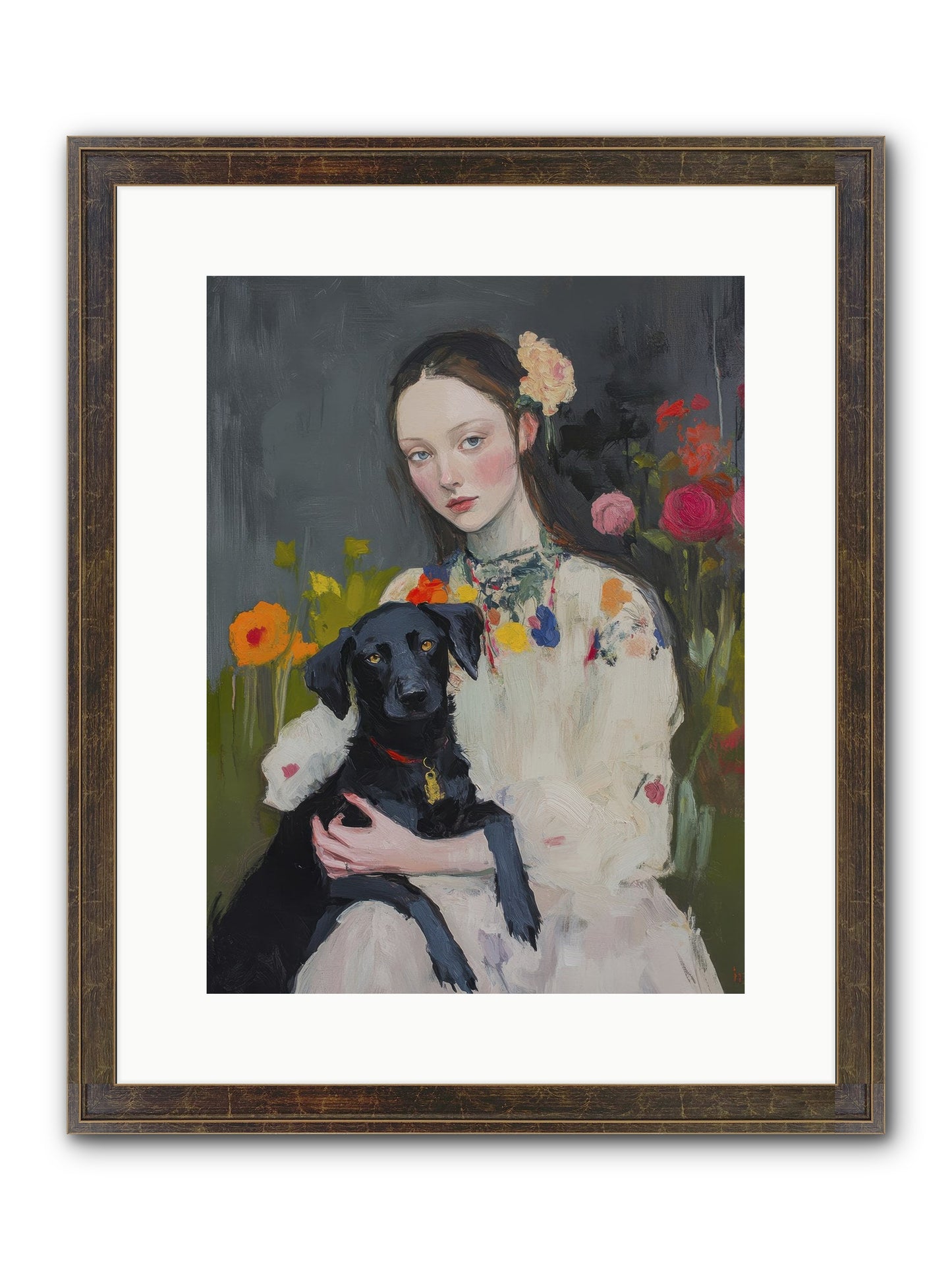 Emperor Of Love Framed Print - Slimwoods Black/Gold 12x16