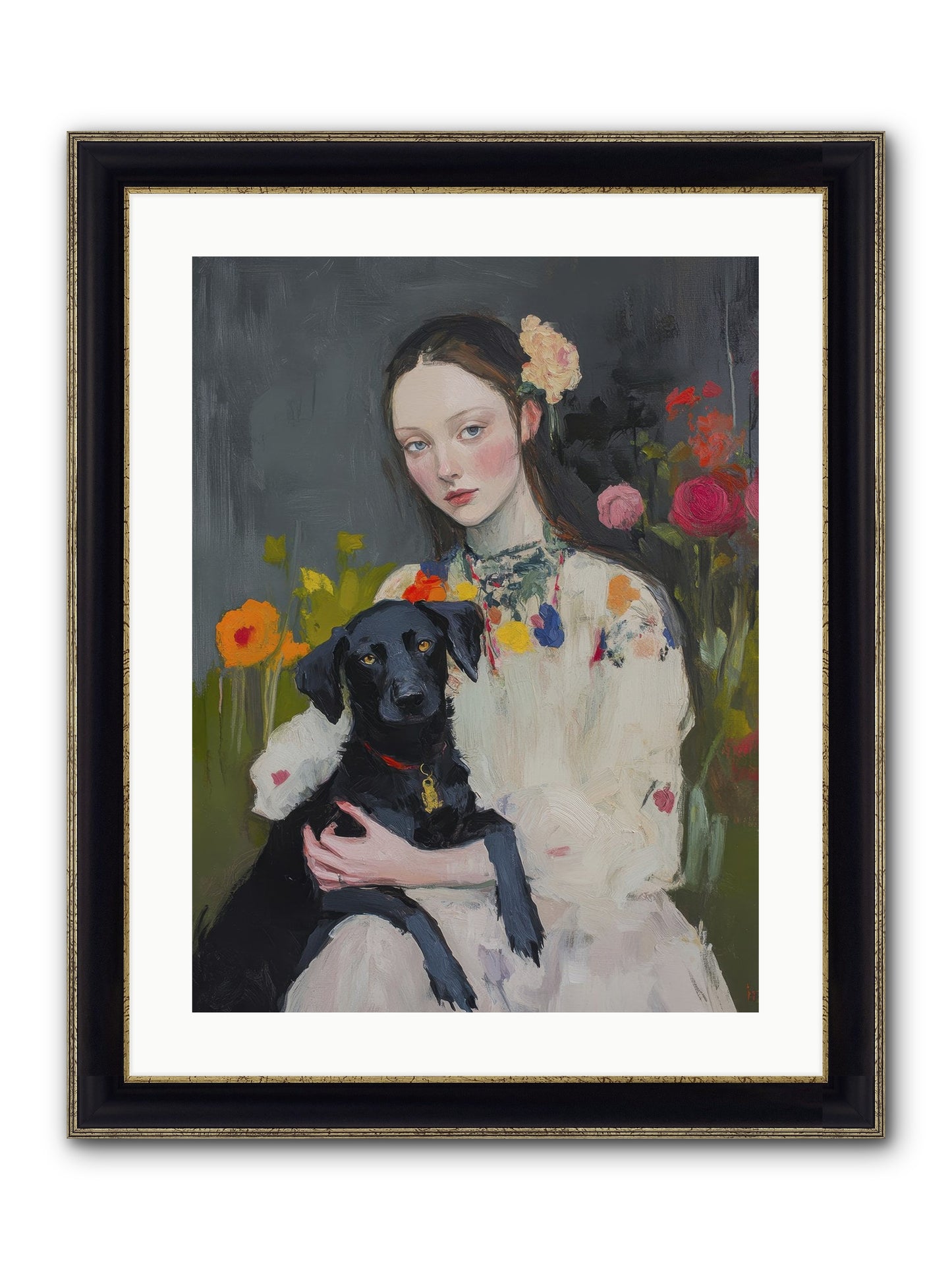 Emperor Of Love Framed Print - Black & Gold 18x24