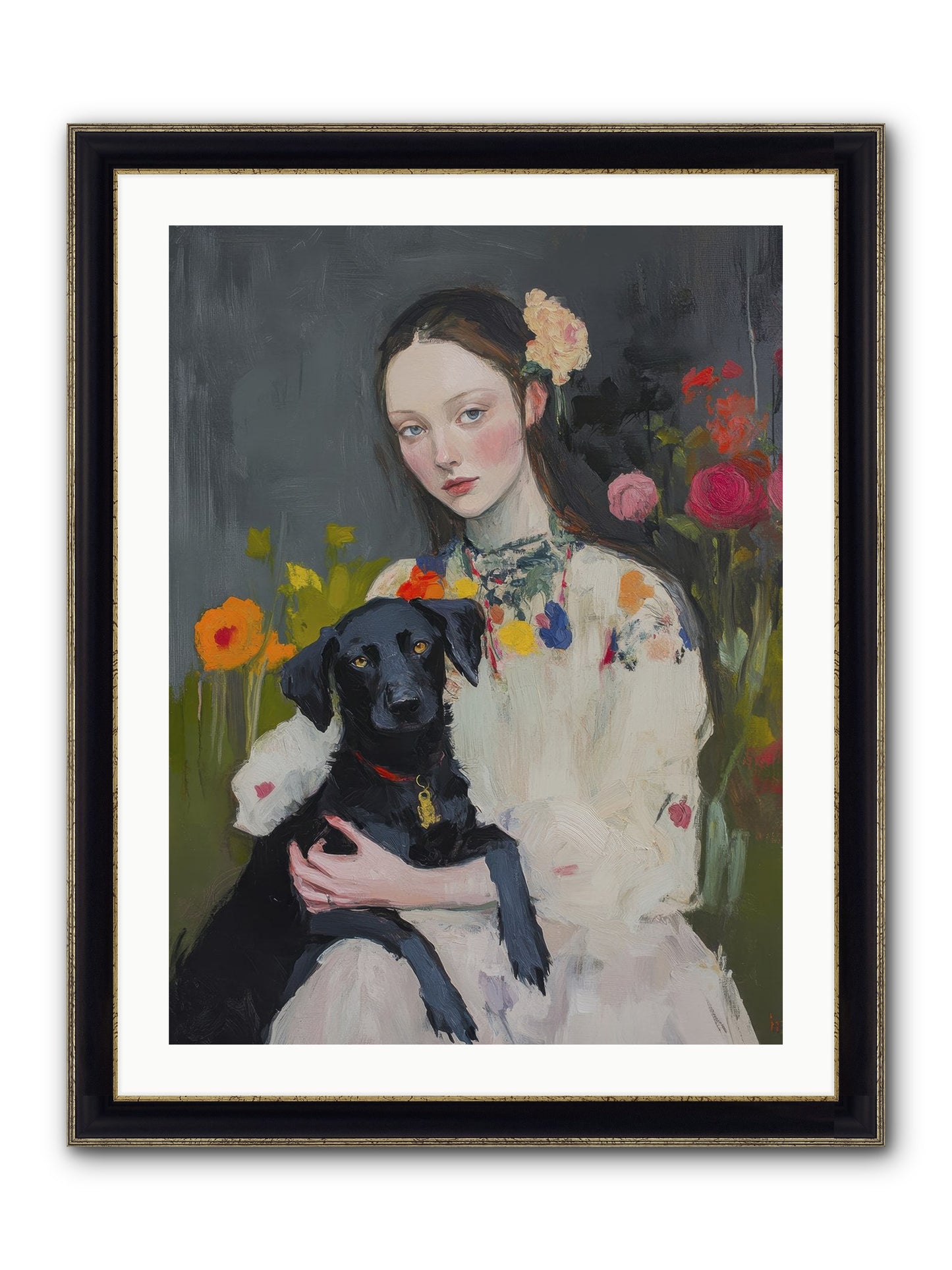Emperor Of Love Framed Print - Black & Gold 24x32