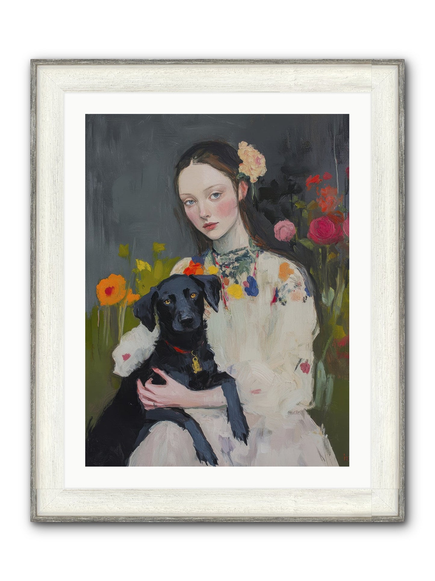 Emperor Of Love Framed Print - Driftwood White 24x32
