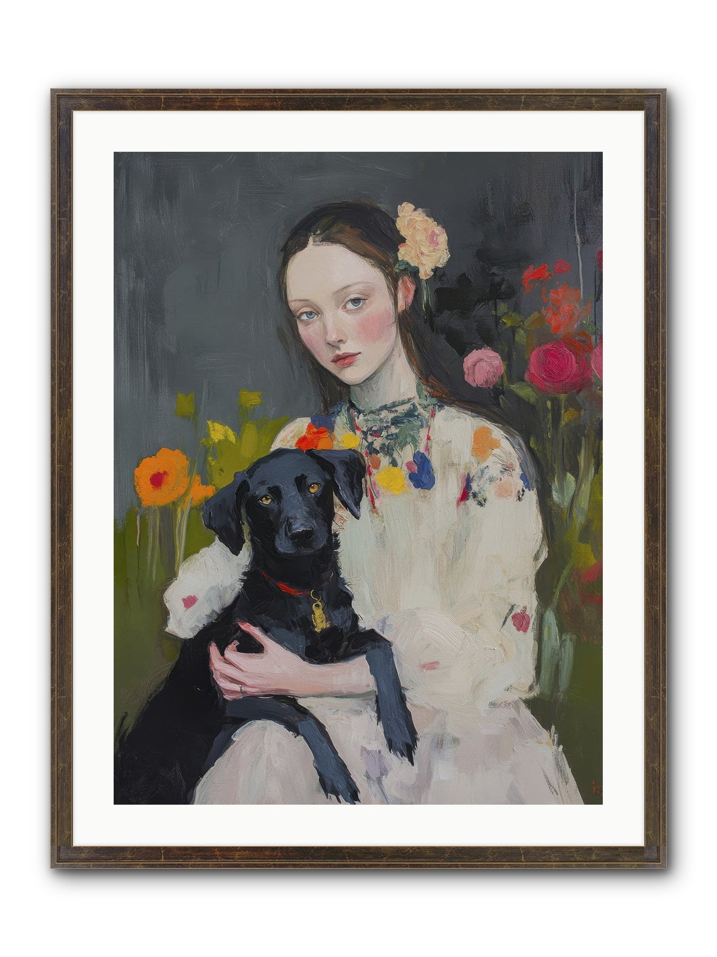 Emperor Of Love Framed Print - Slimwoods Black/Gold 24x32